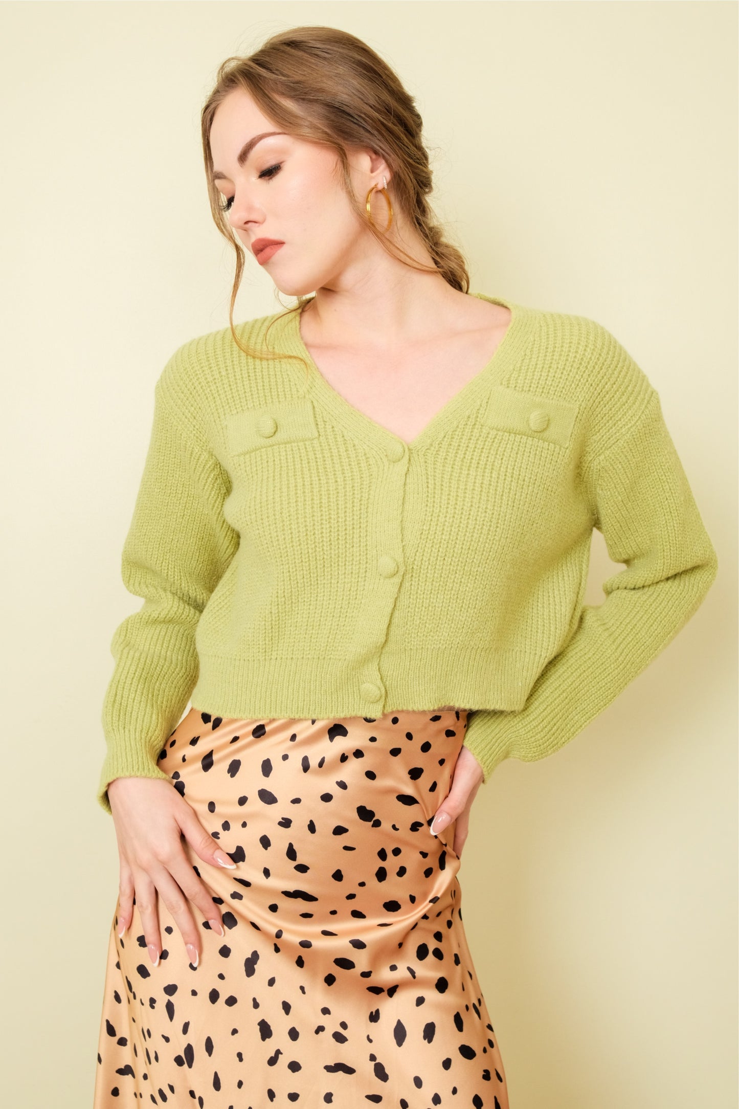 ZENAB TOP IN MATCHA
