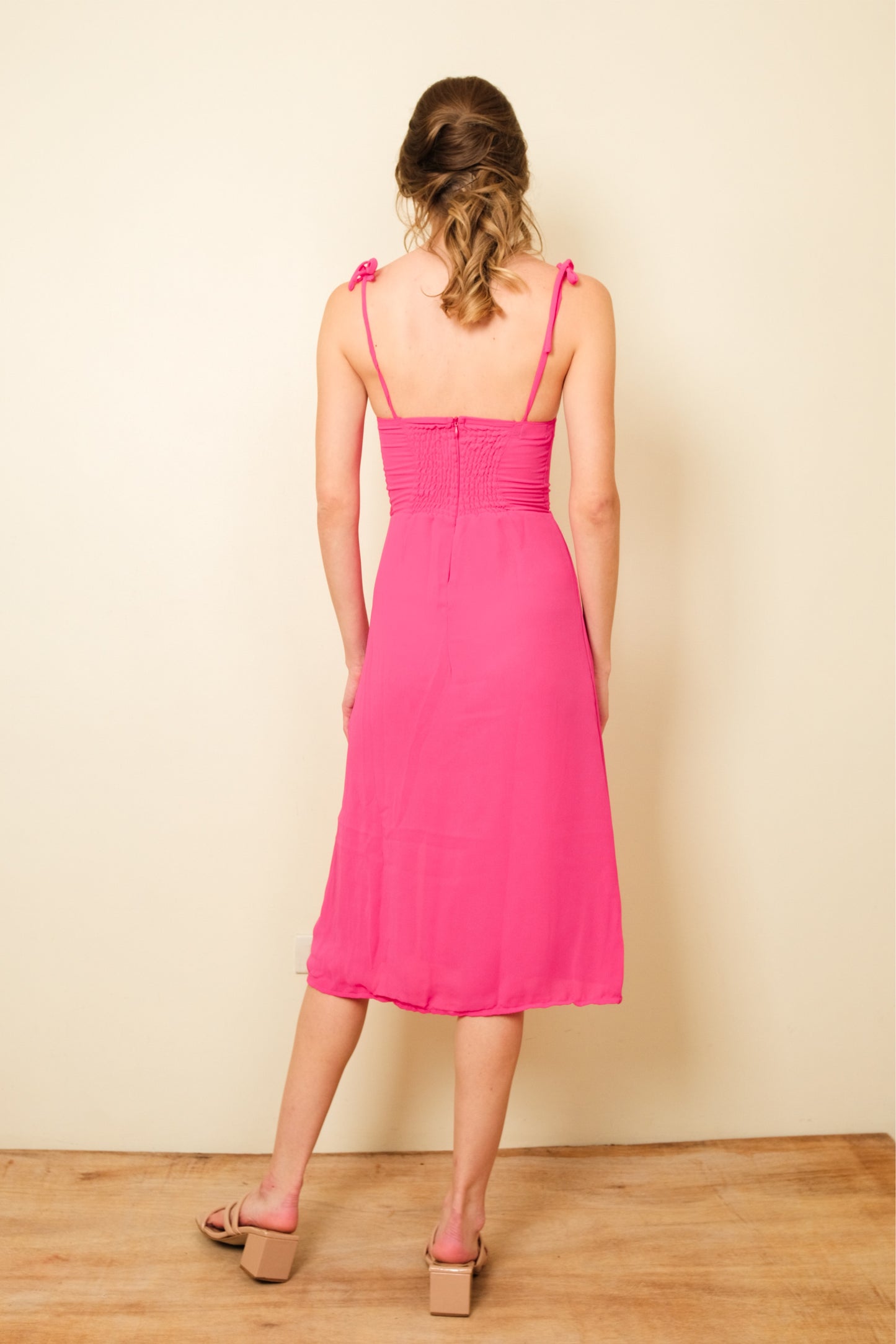 FRANCINE DRESS IN FUCHSIA PINK