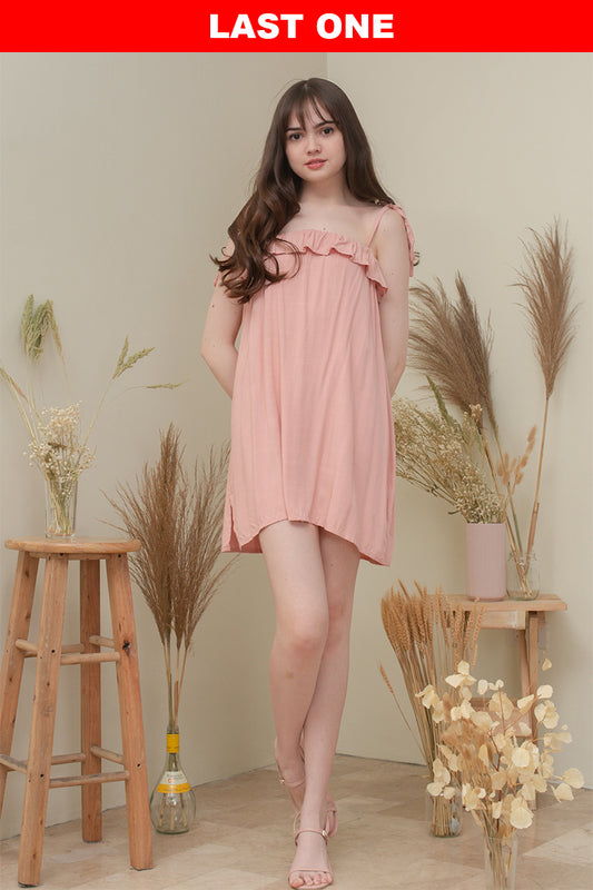 ARIELLA DRESS IN NUDE PINK