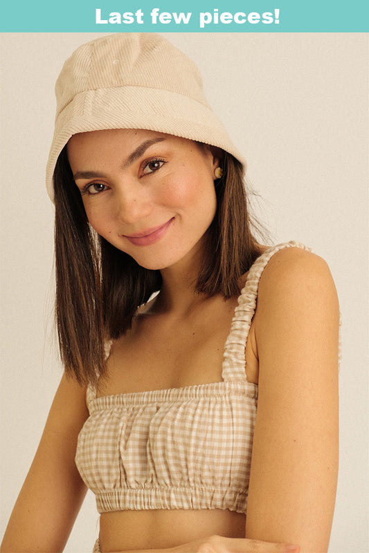 BLESSIE BUCKET HAT IN CREAM