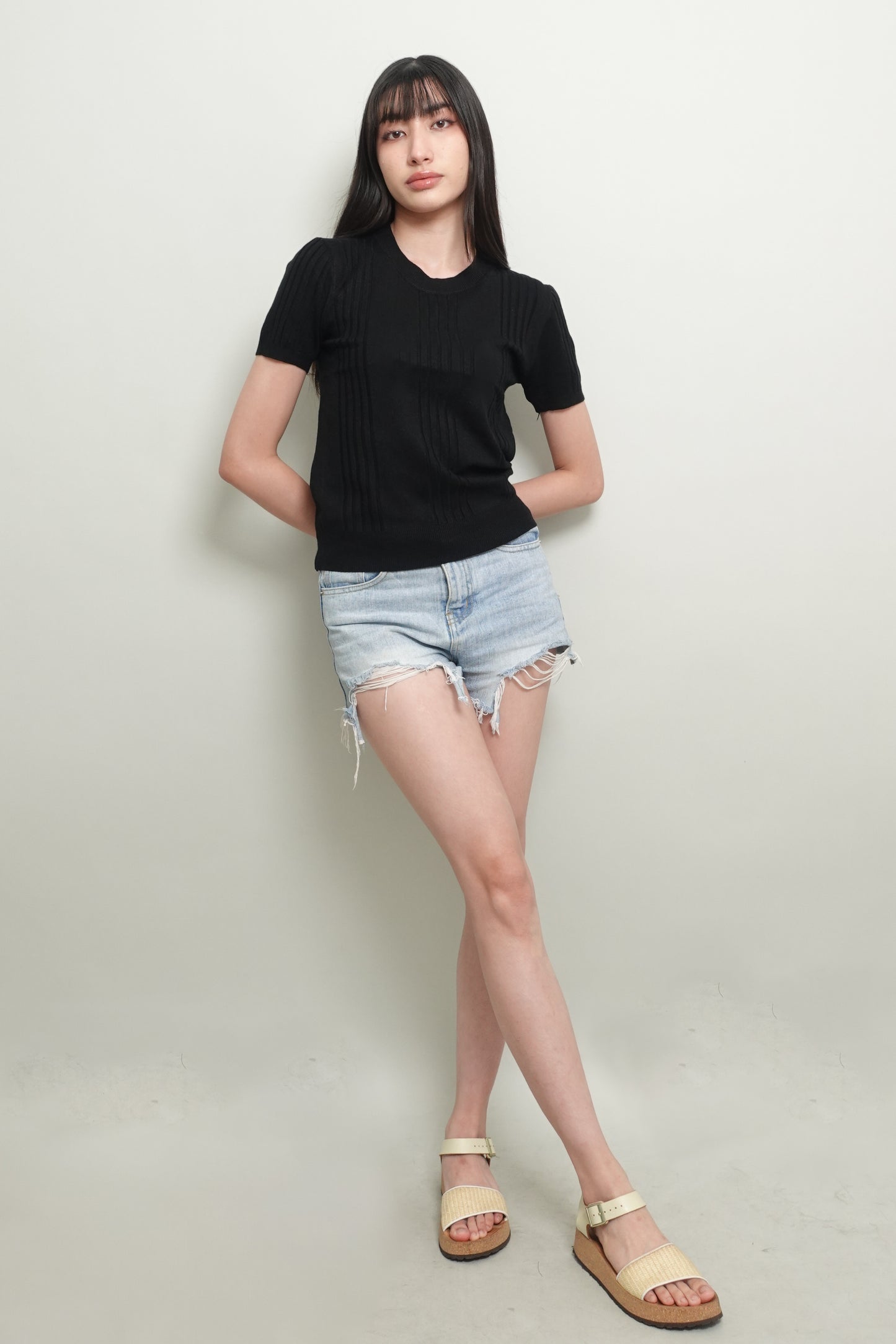 KAREN KNITTED STRIPES TOP