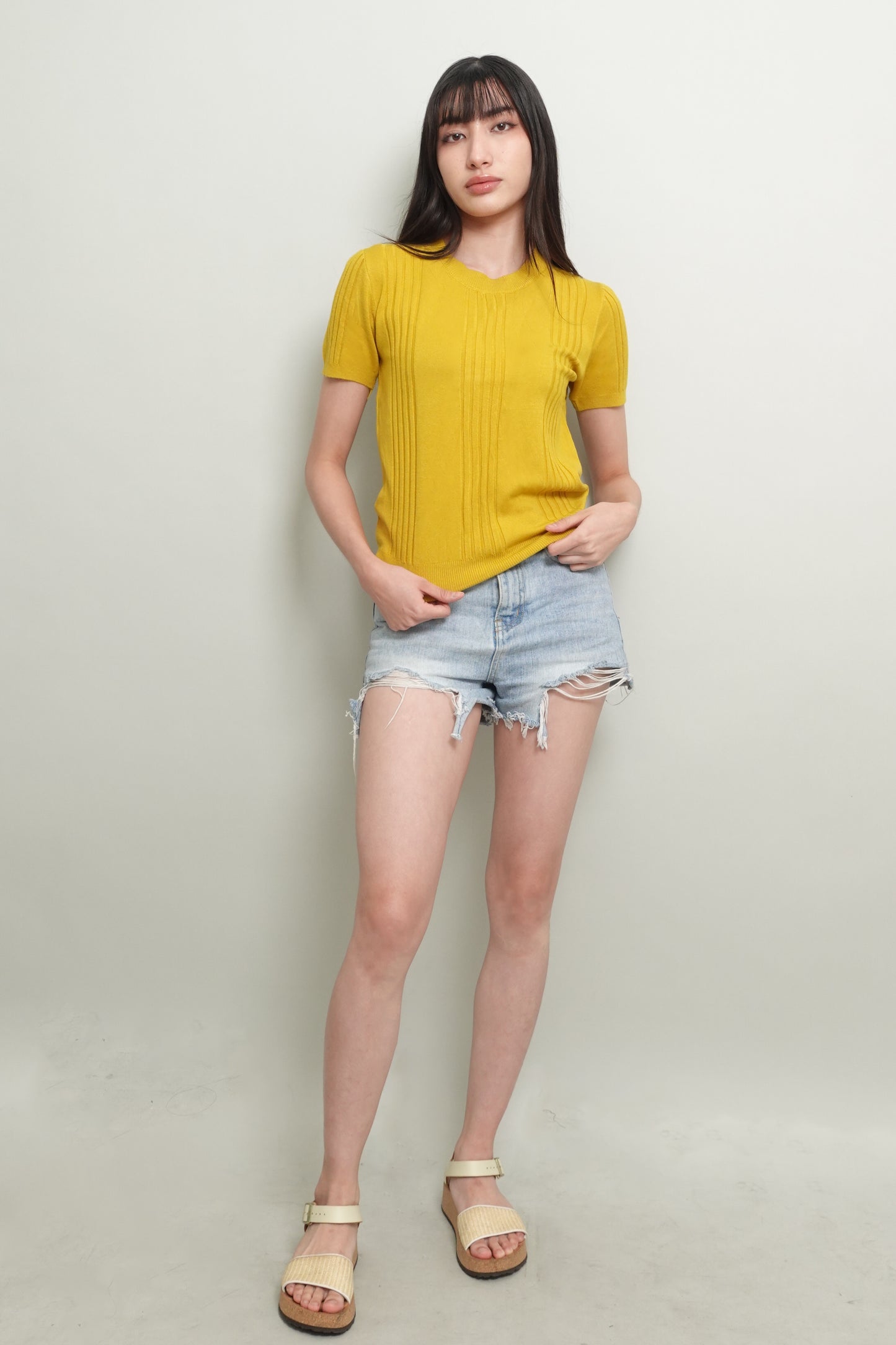 KAREN KNITTED STRIPES TOP