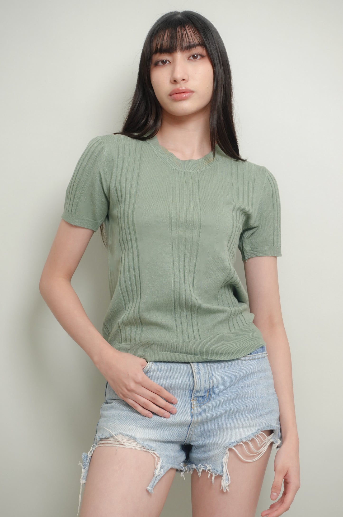 KAREN KNITTED STRIPES TOP