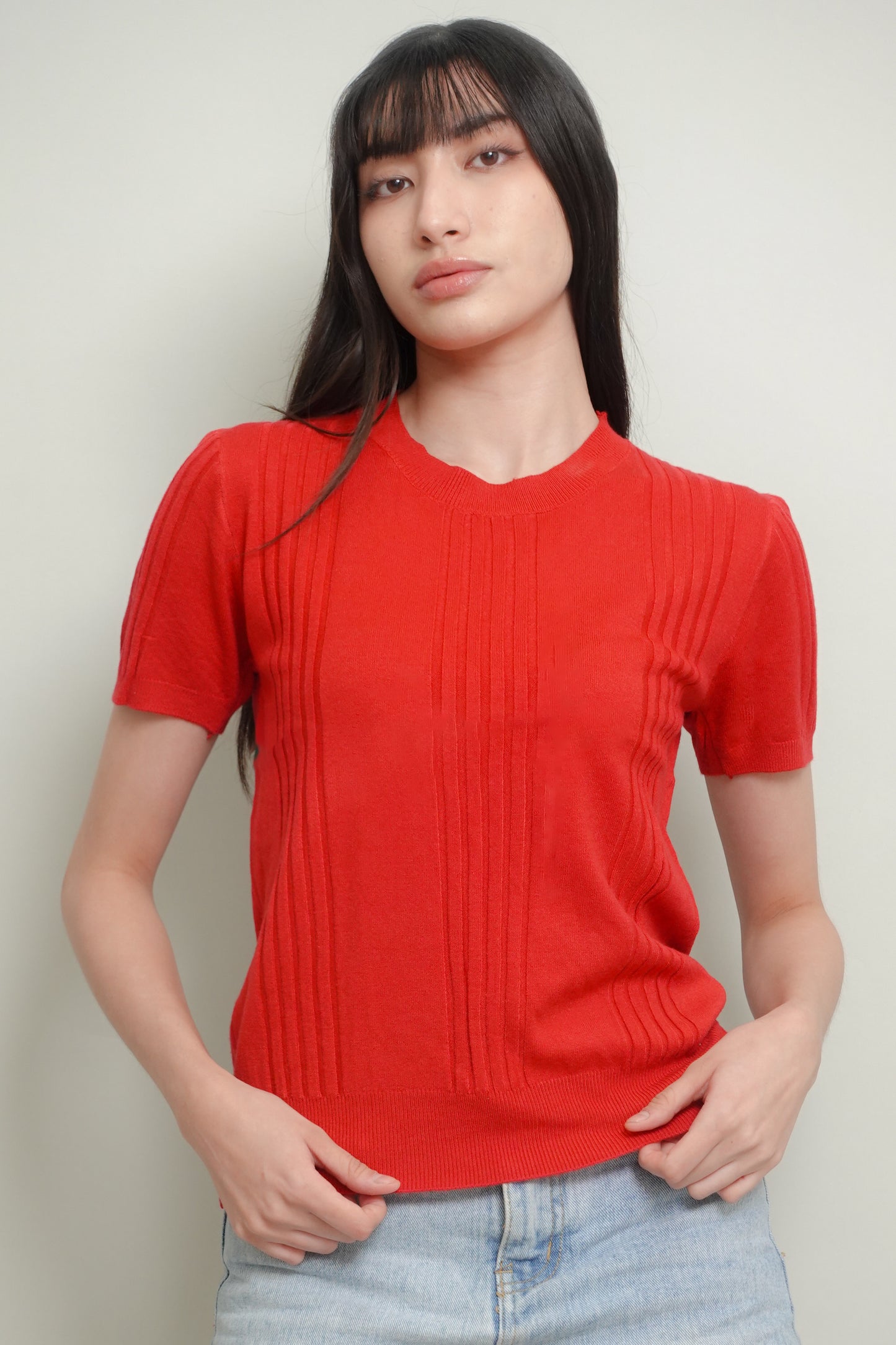 KAREN KNITTED STRIPES TOP