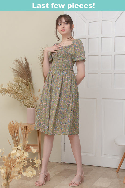 FLORENCE DRESS IN GREEN