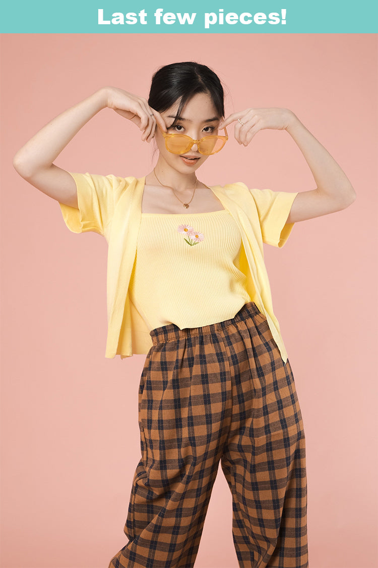 JOLIE CAMI & CARDI SET IN LIGHT YELLOW