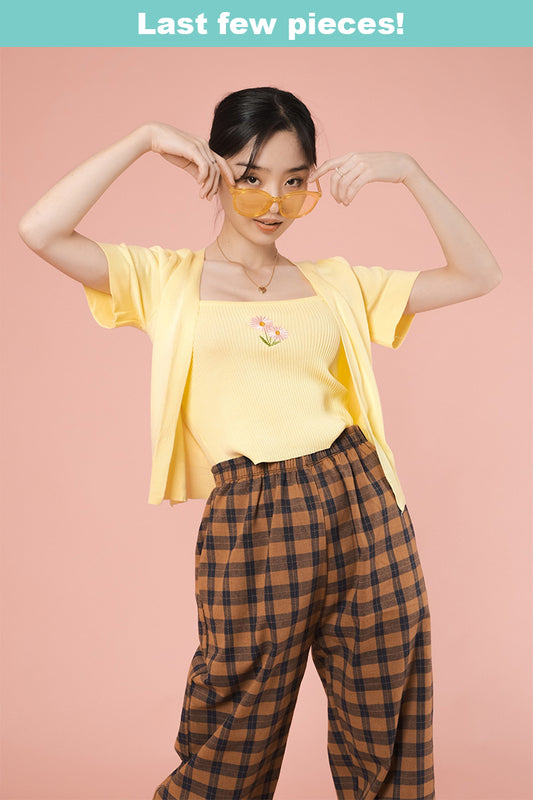 JOLIE CAMI & CARDI SET IN LIGHT YELLOW