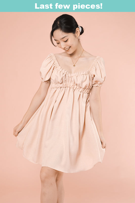 MAXINE DRESS IN NUDE PINK