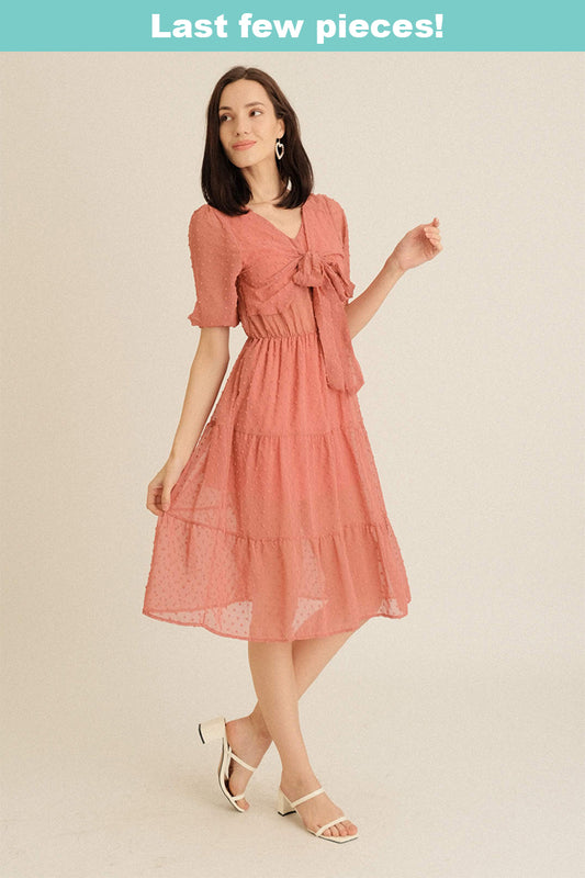 SIERRA DRESS IN SALMON PINK