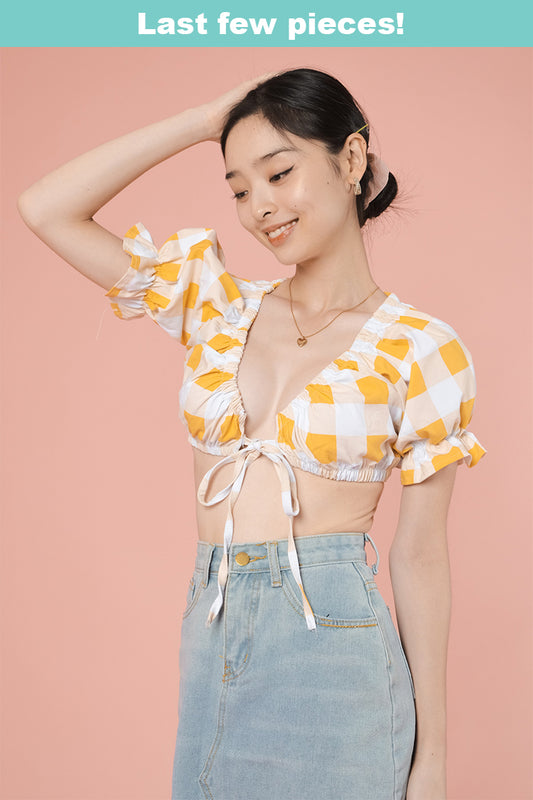 SKYLAR CROP TOP IN YELLOW