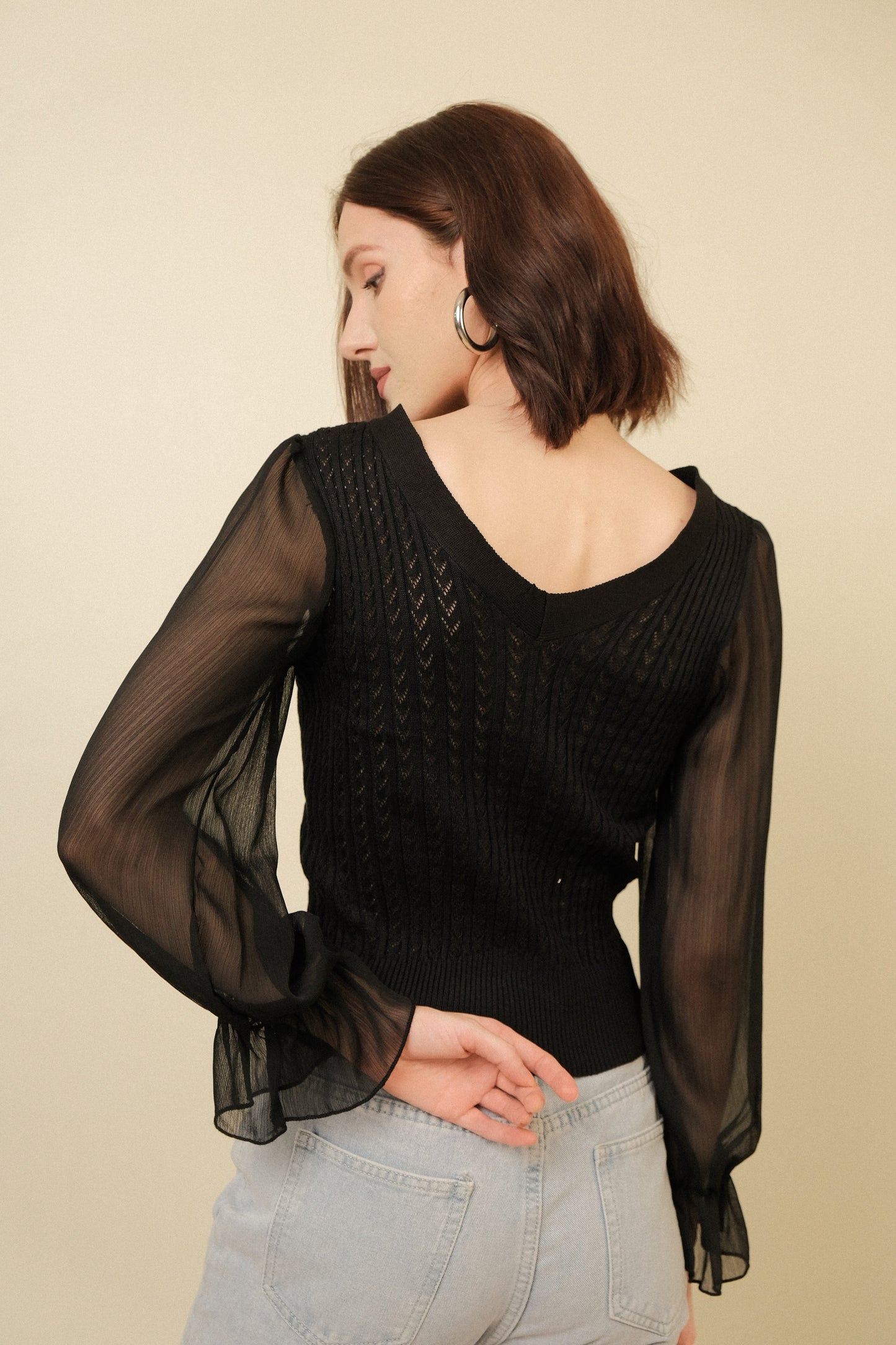 CURTIS TOP IN BLACK