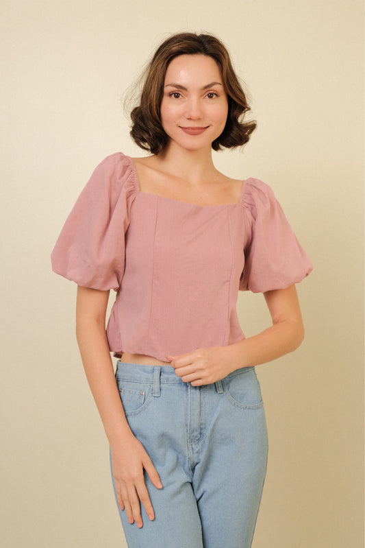 GENEVIEVE TOP IN PINK
