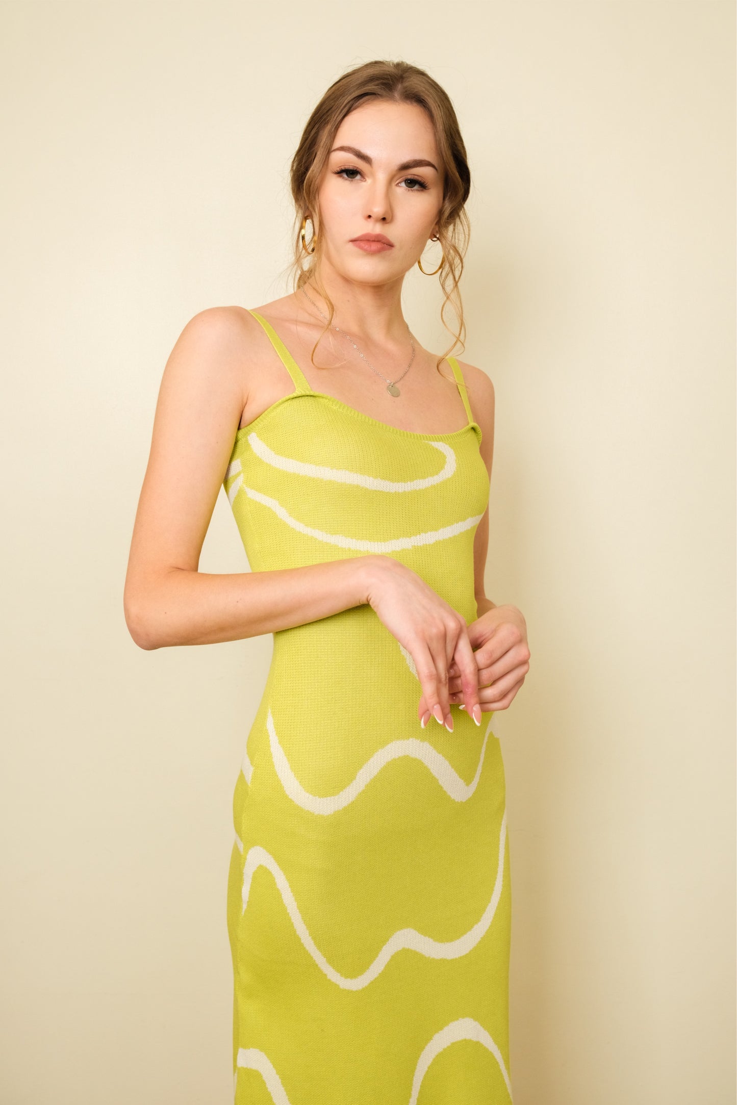 MENCHI DRESS IN LIME