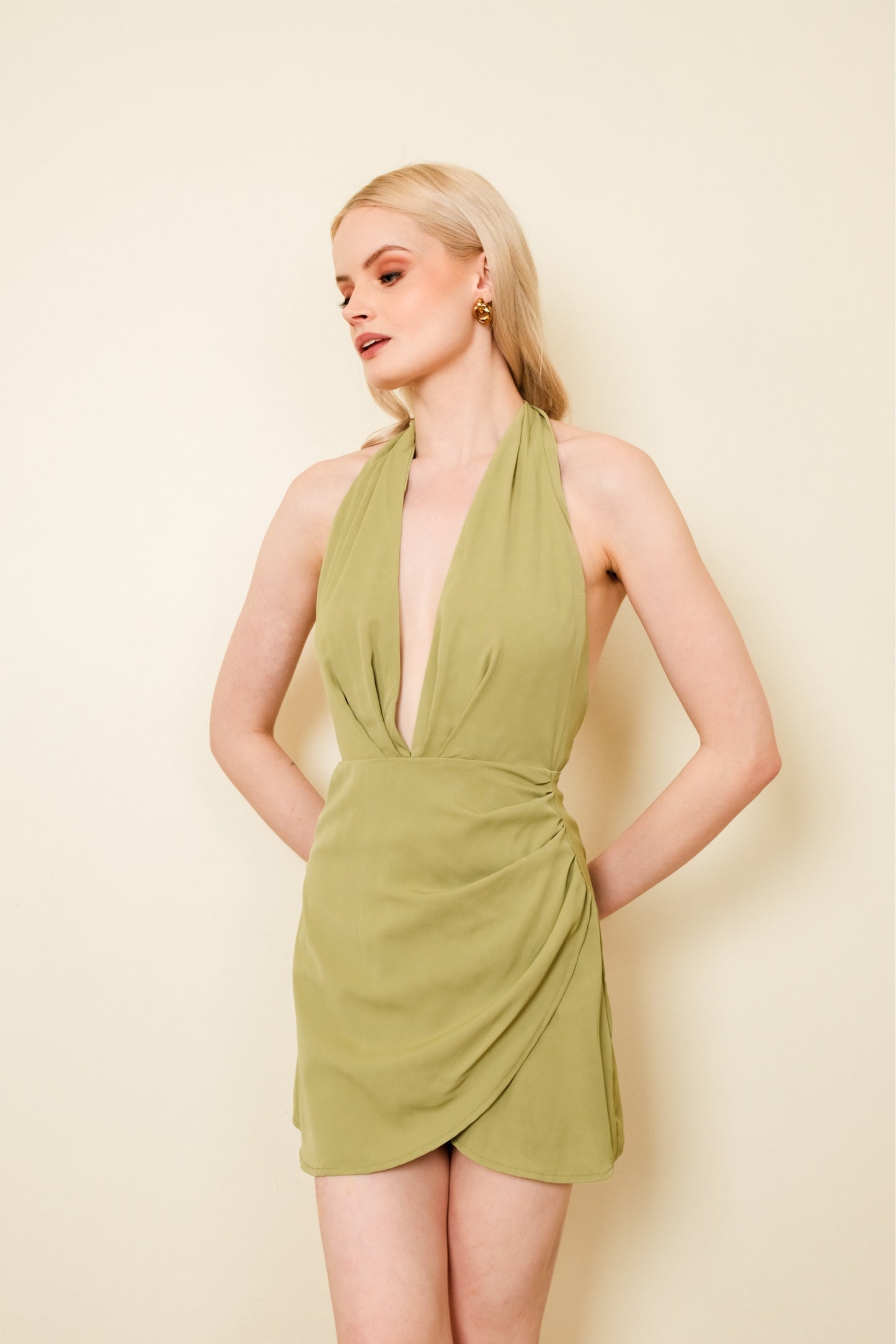 BETTINA DRESS IN OLIVE