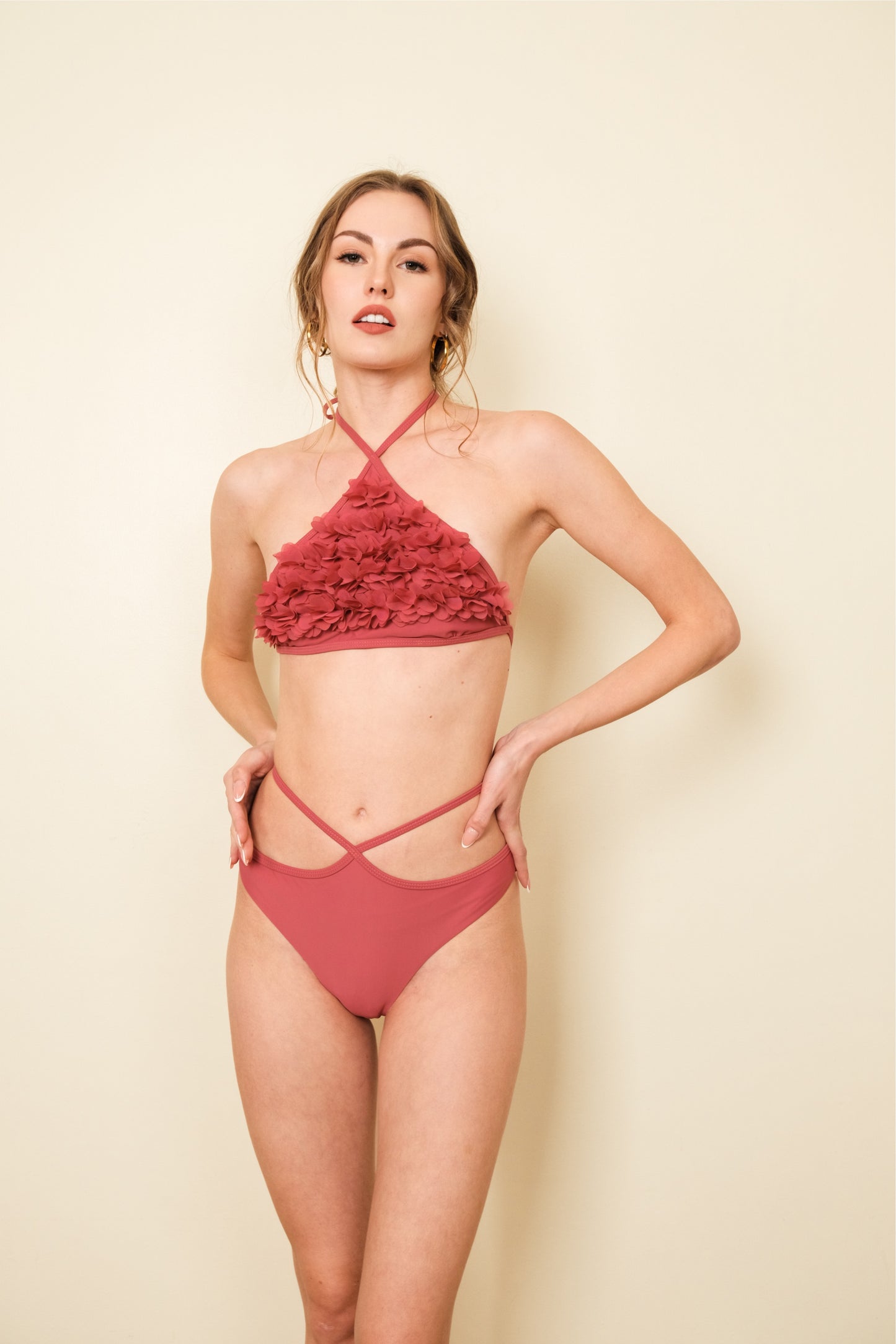 COURTNEY BIKINI SET SWIMSUIT IN FUCHSIA PINK