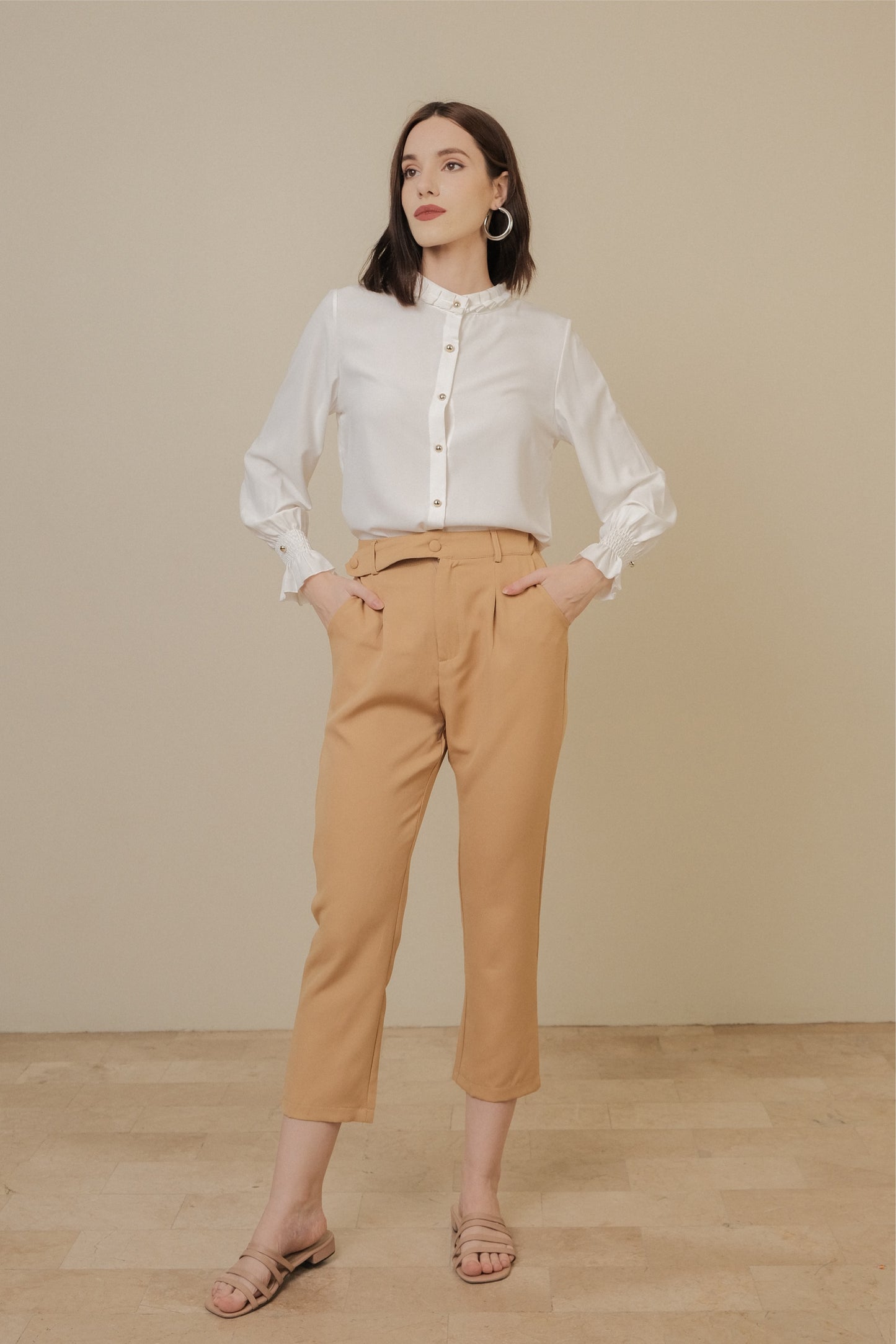 REESE PANTS IN CAMEL BROWN