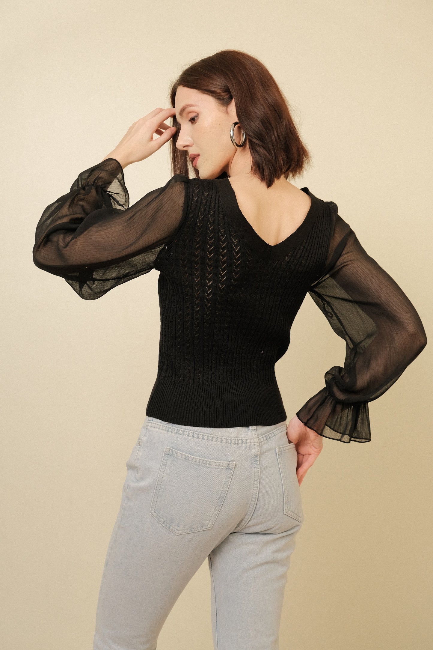 CURTIS TOP IN BLACK