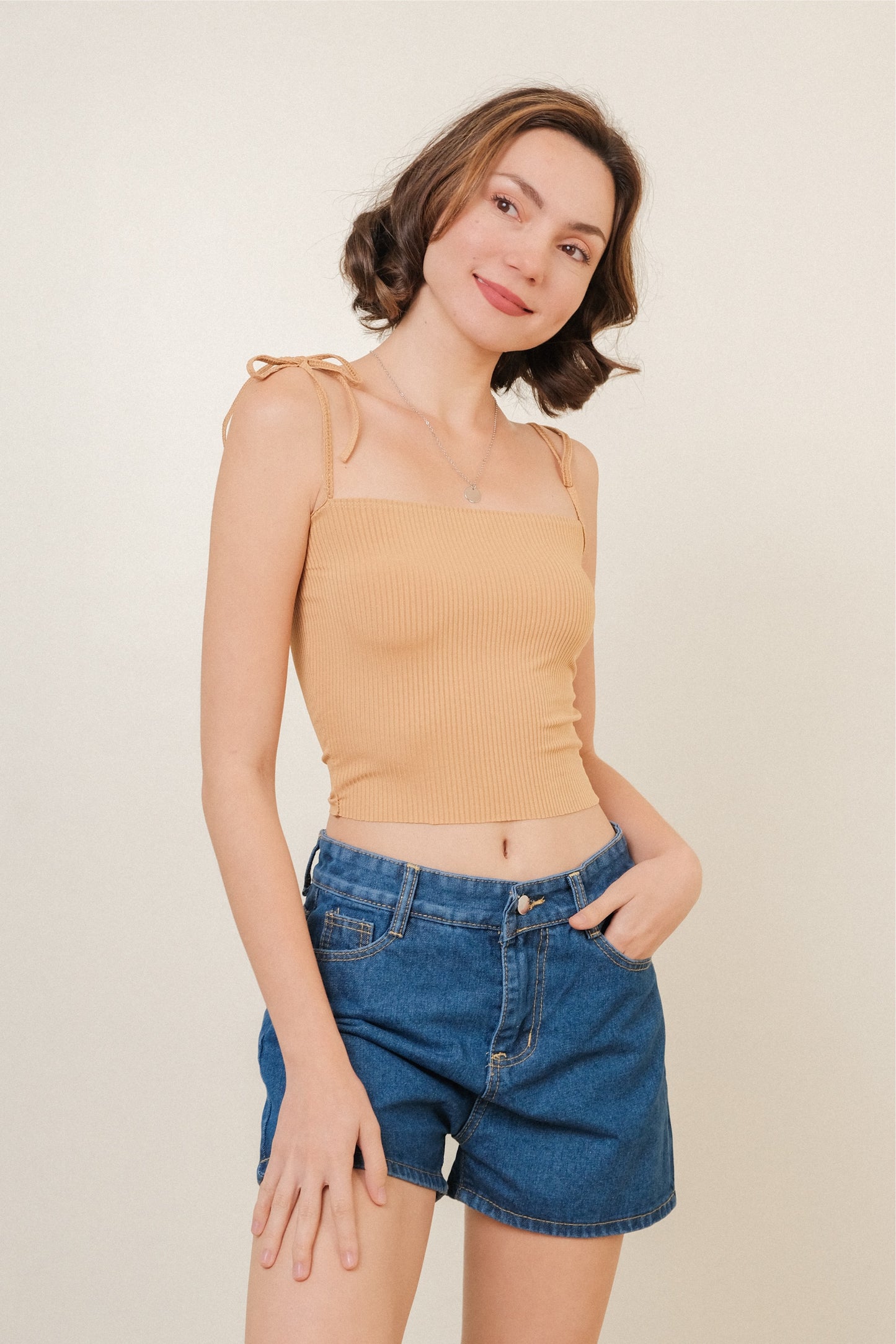 SAMANTHA CAMI IN CAMEL BROWN