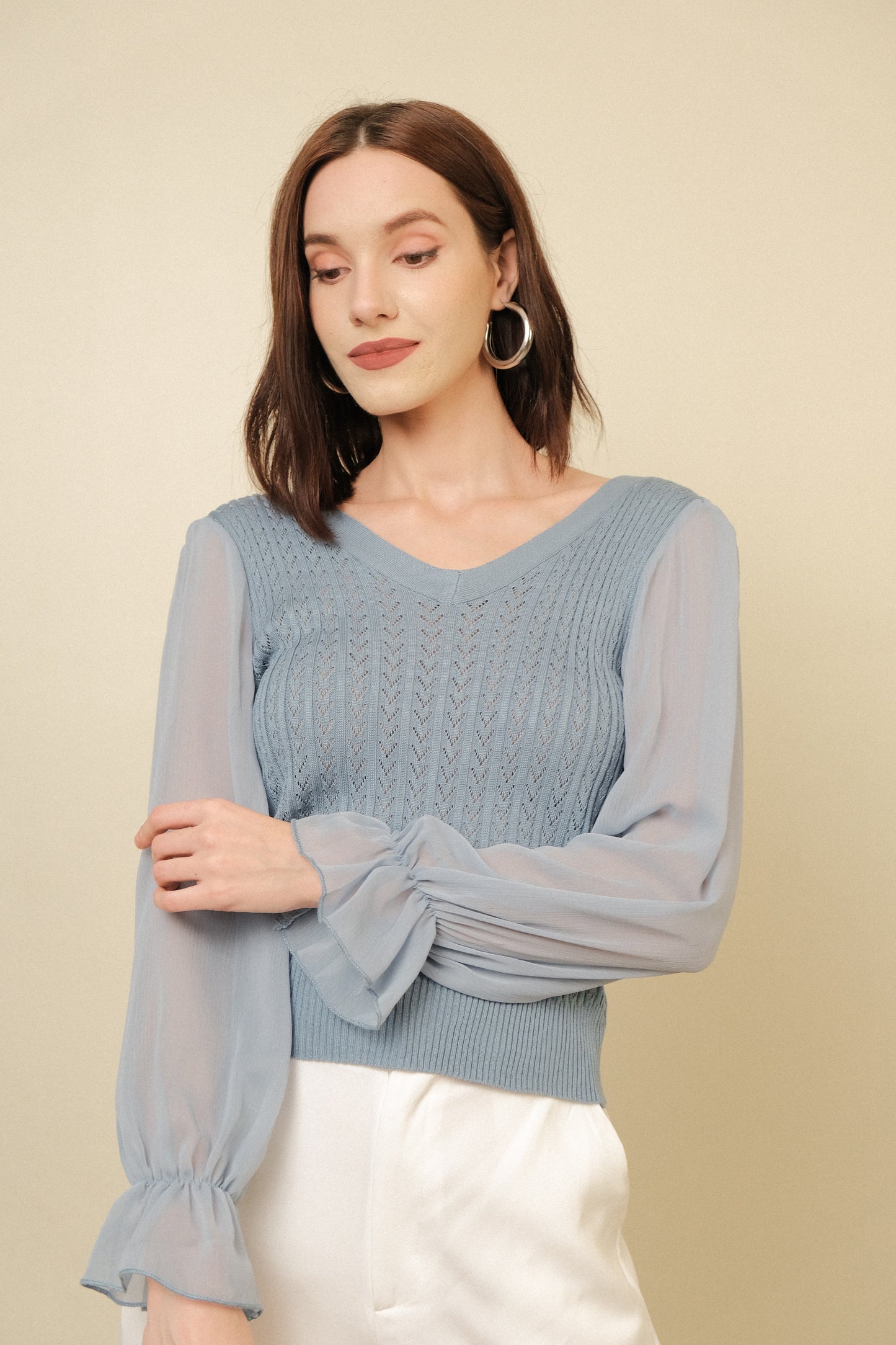 CURTIS TOP IN BLUE