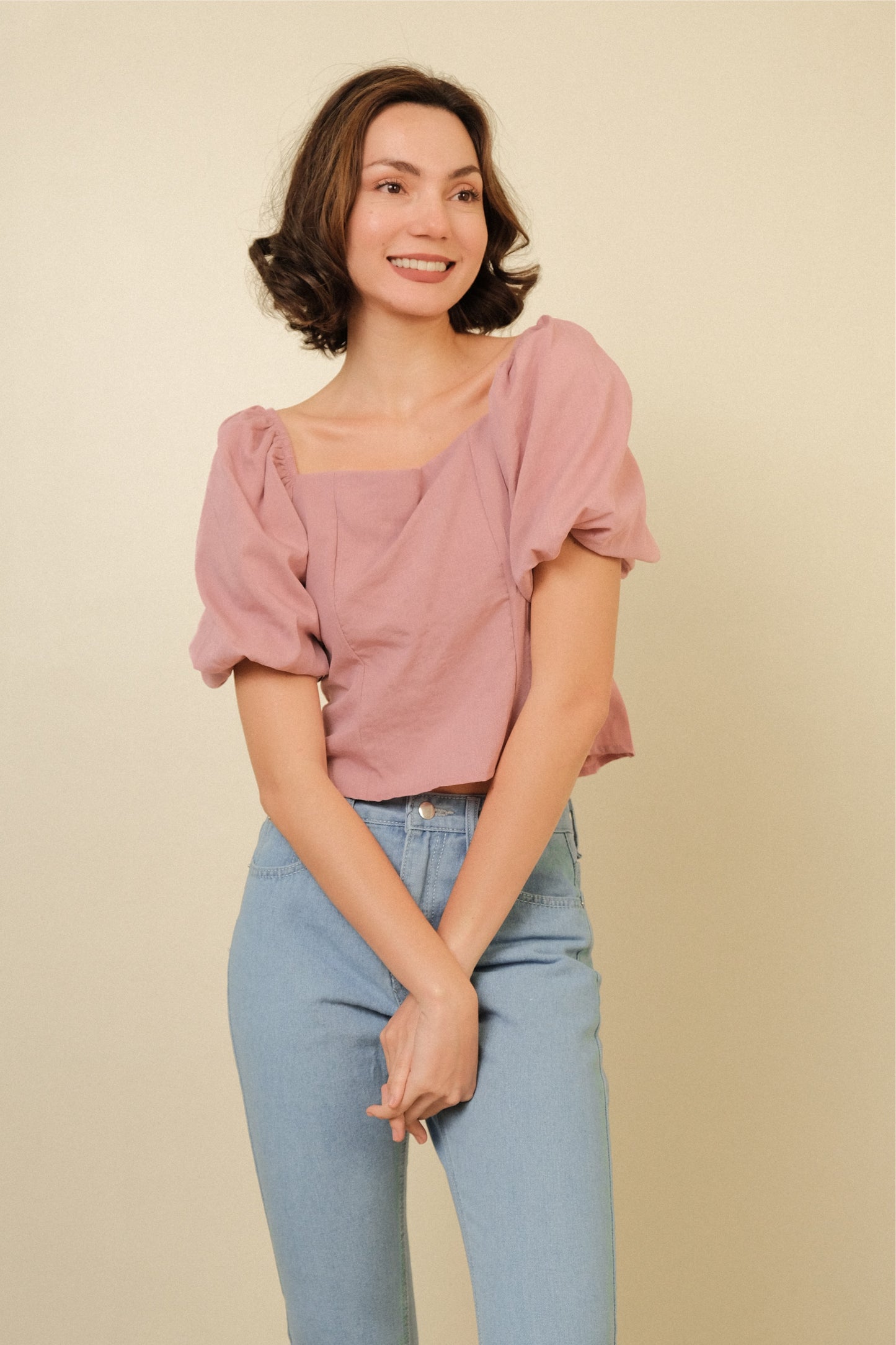 GENEVIEVE TOP IN PINK