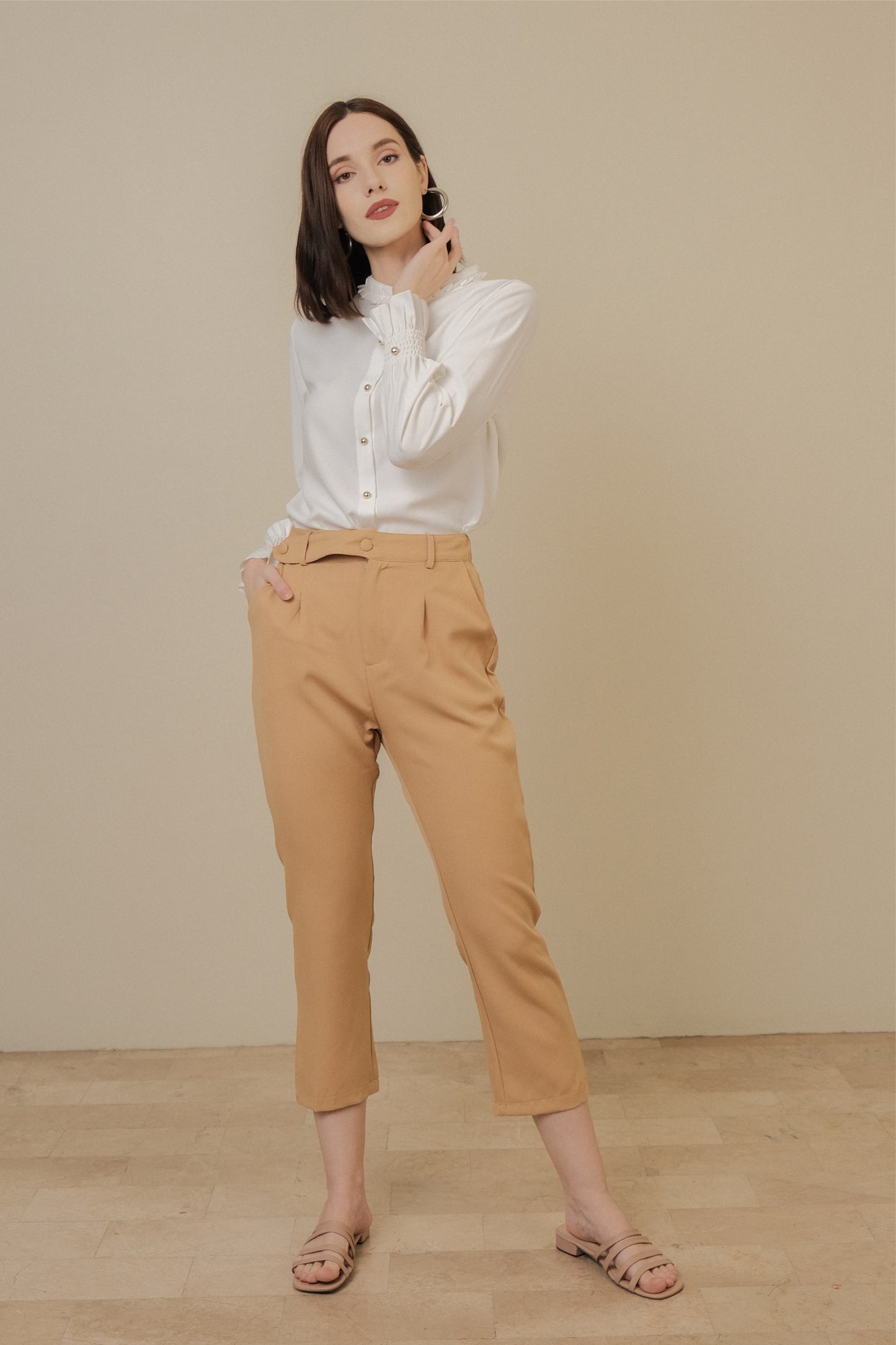 REESE PANTS IN CAMEL BROWN