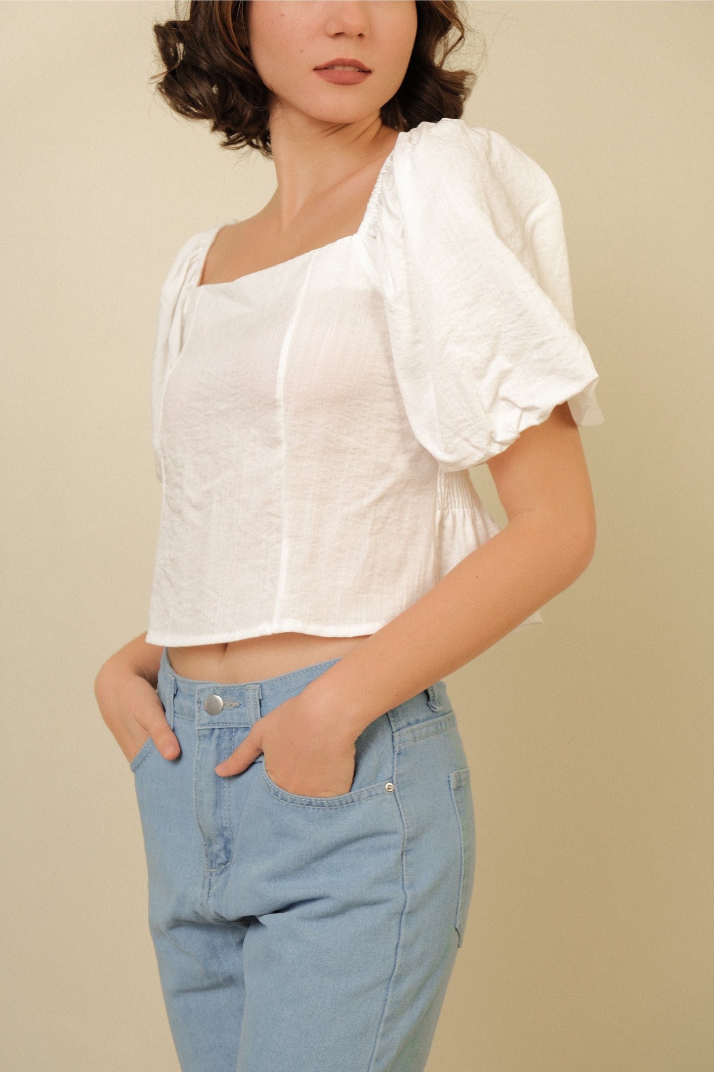 GENEVIEVE TOP IN WHITE