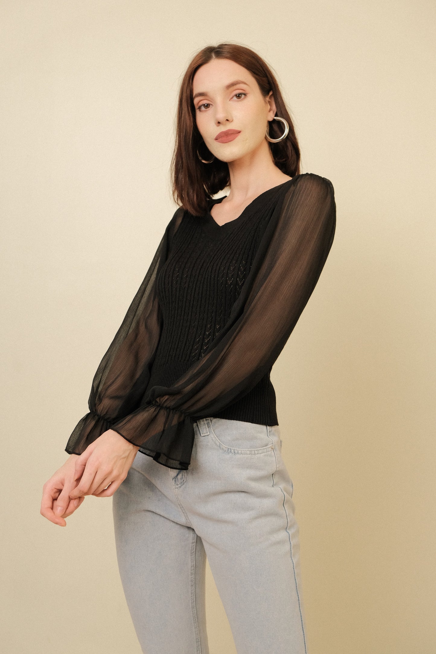 CURTIS TOP IN BLACK