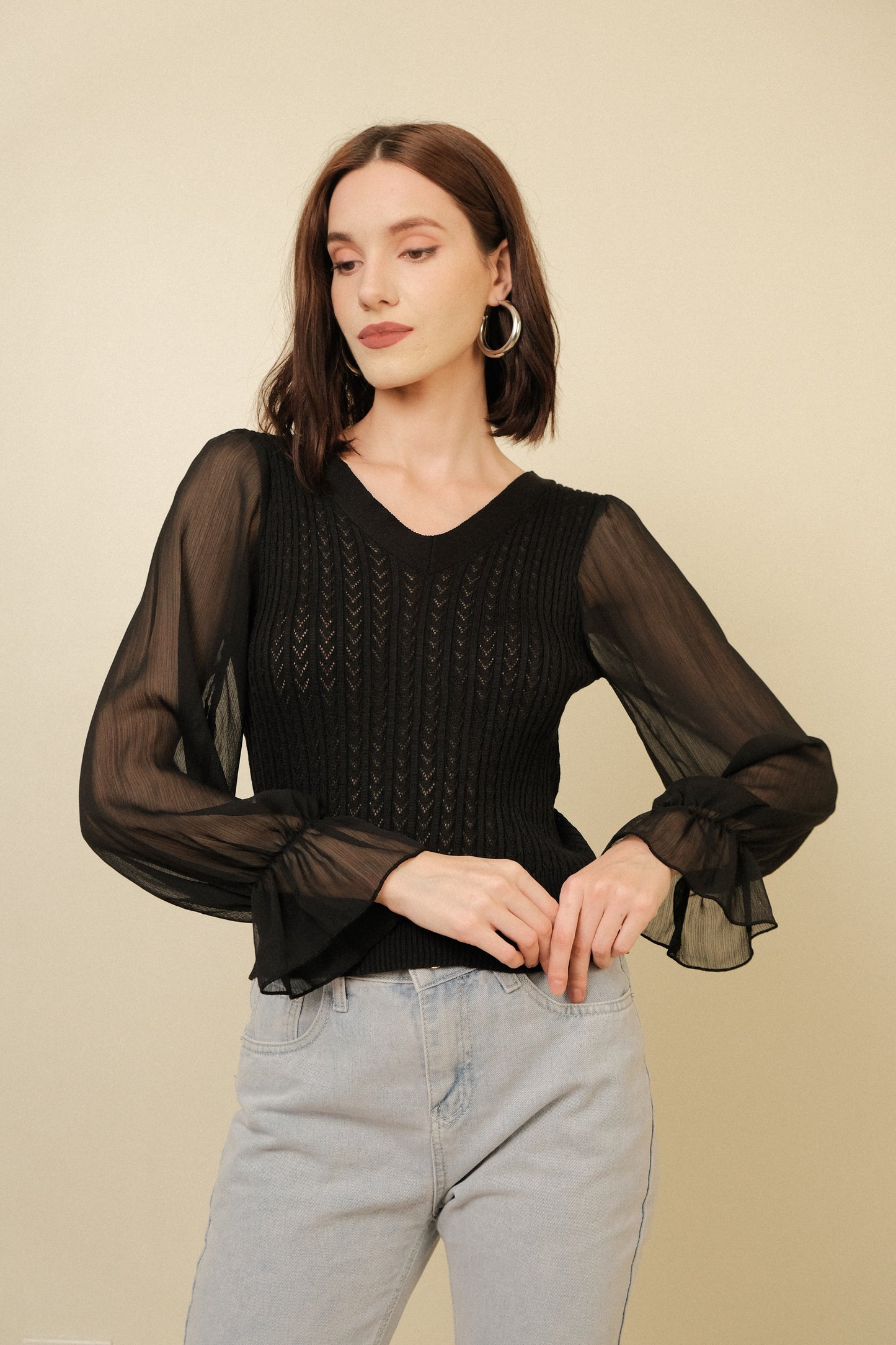 CURTIS TOP IN BLACK