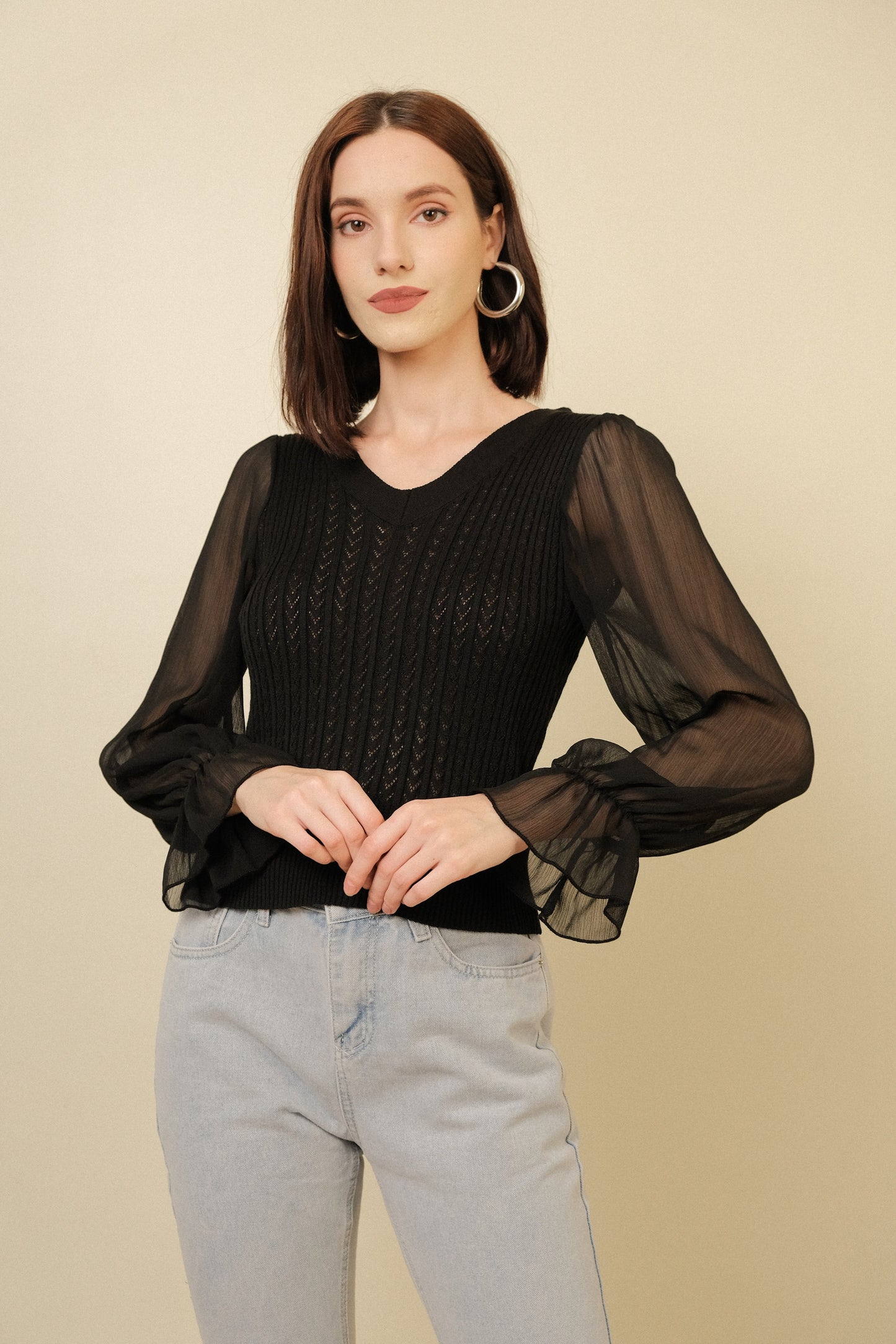 CURTIS TOP IN BLACK