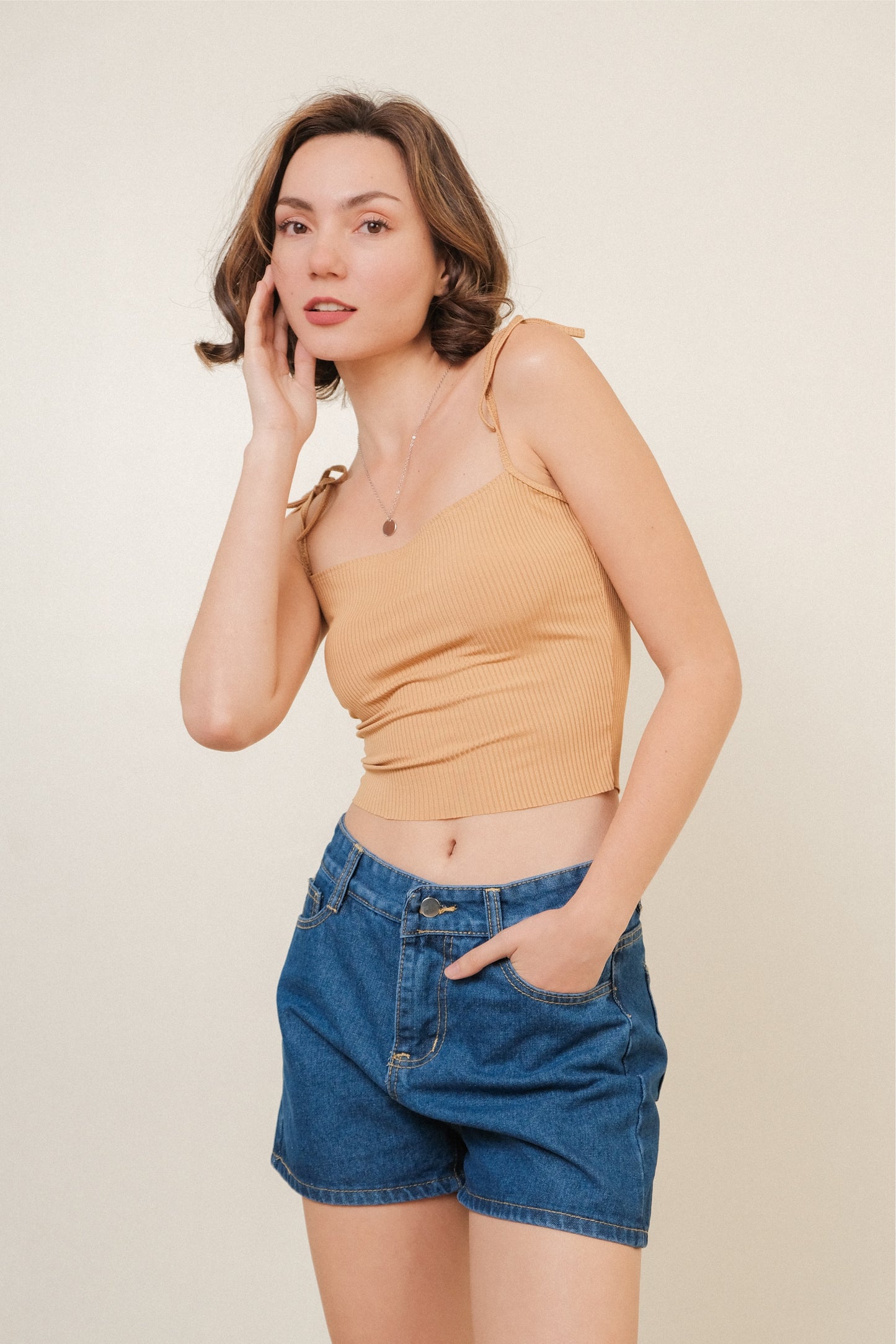 SAMANTHA CAMI IN CAMEL BROWN
