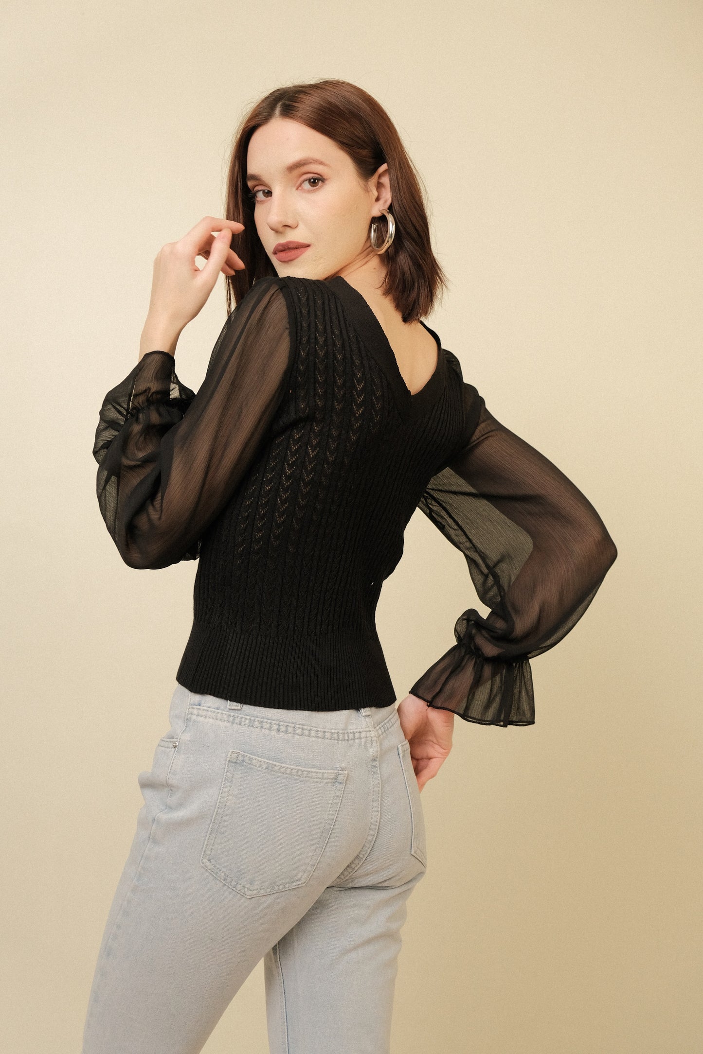 CURTIS TOP IN BLACK