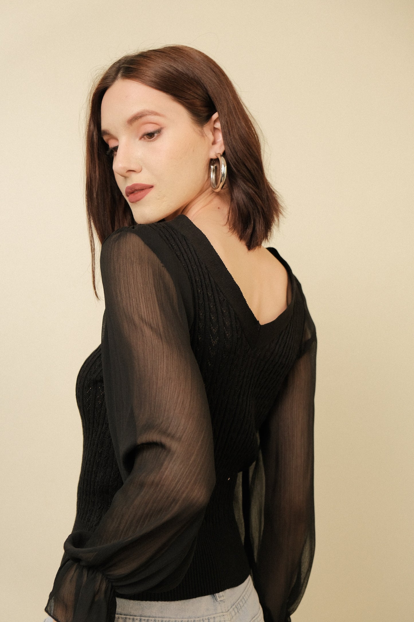 CURTIS TOP IN BLACK
