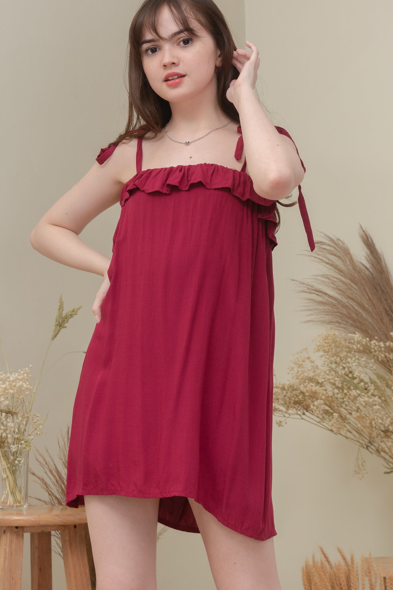 ARIELLA DRESS IN FUSCHIA PINK