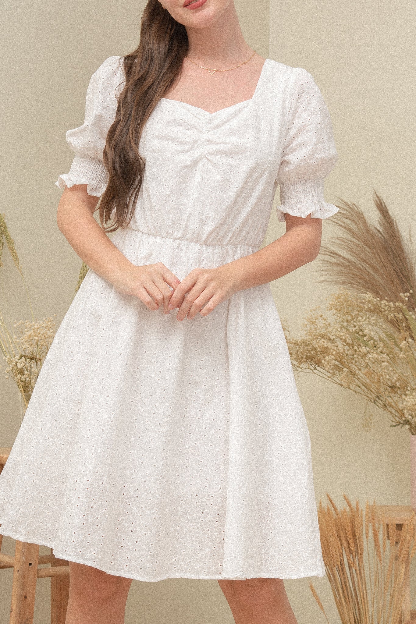 LOUELLA DRESS IN WHITE