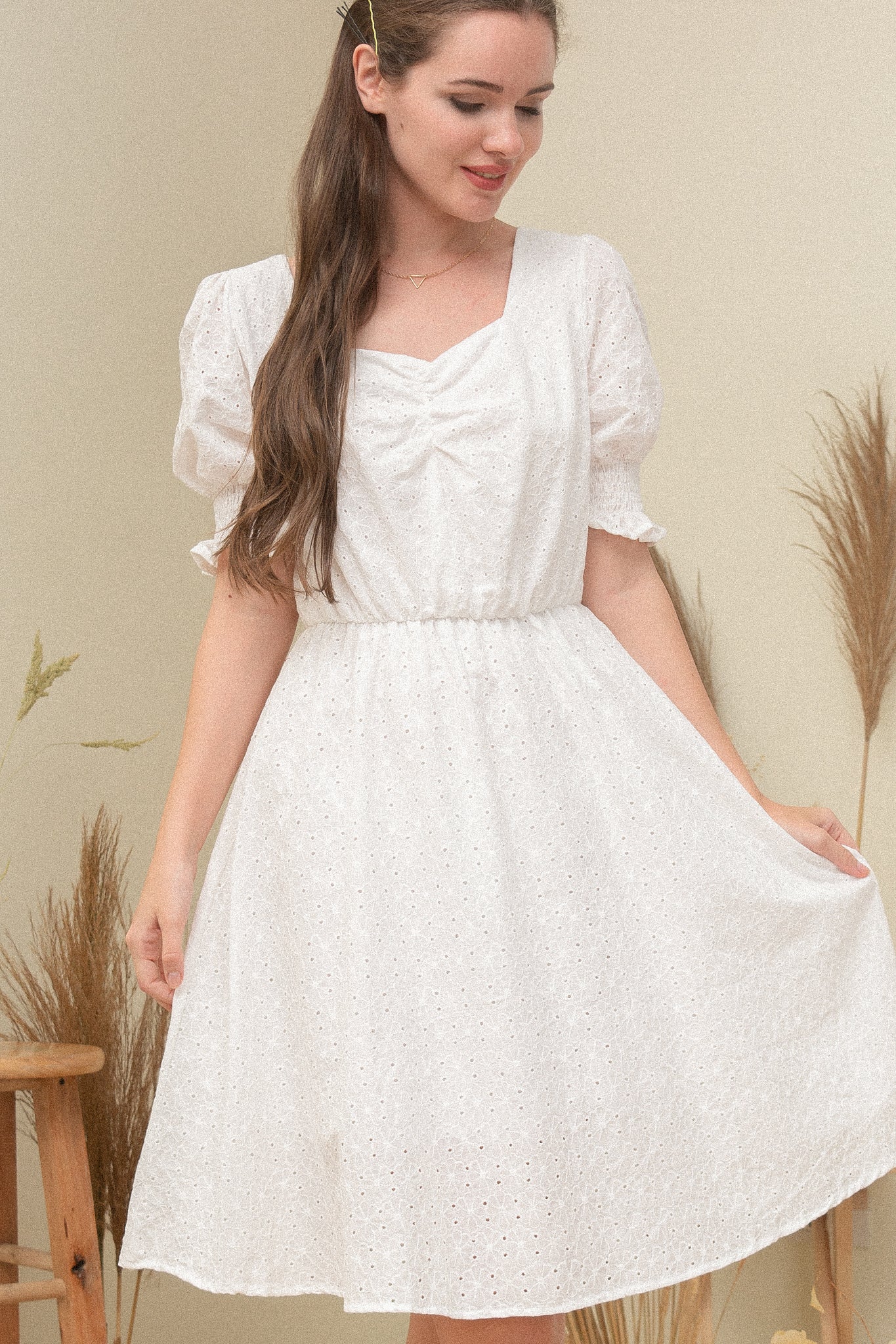 LOUELLA DRESS IN WHITE