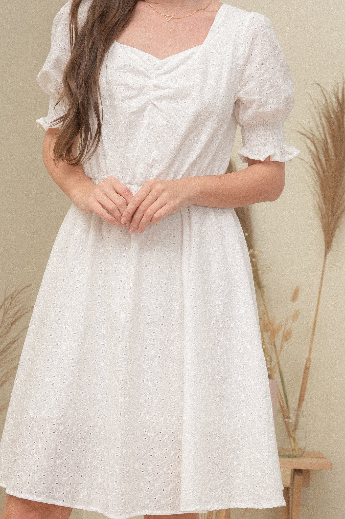 LOUELLA DRESS IN WHITE