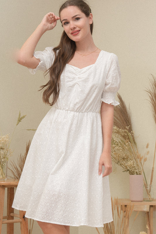 LOUELLA DRESS IN WHITE