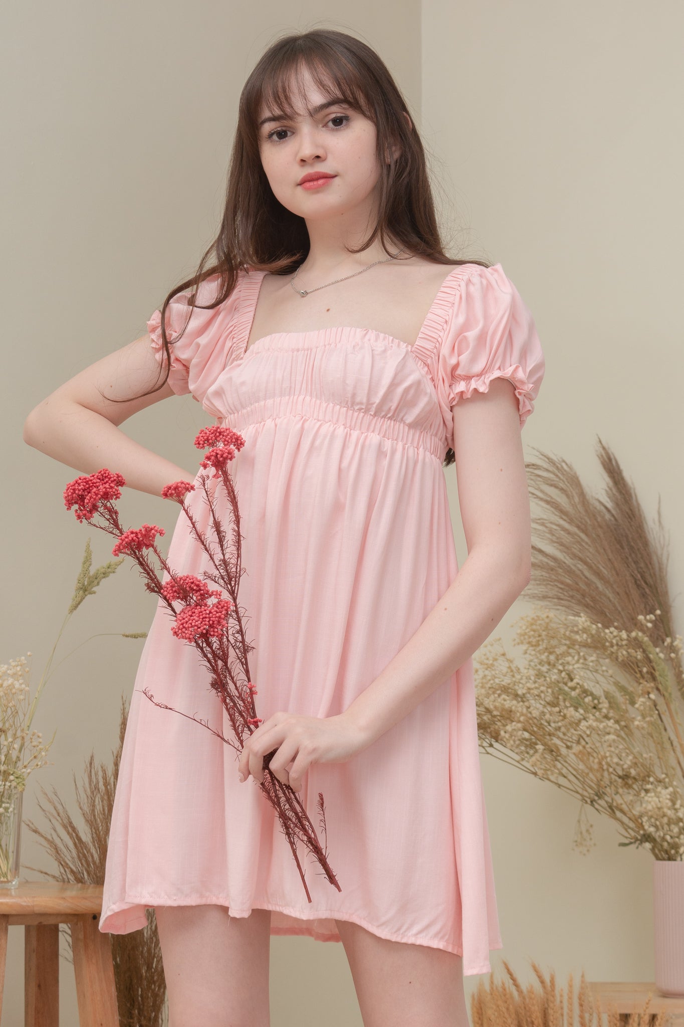 MAXINE DRESS IN LIGHT PINK