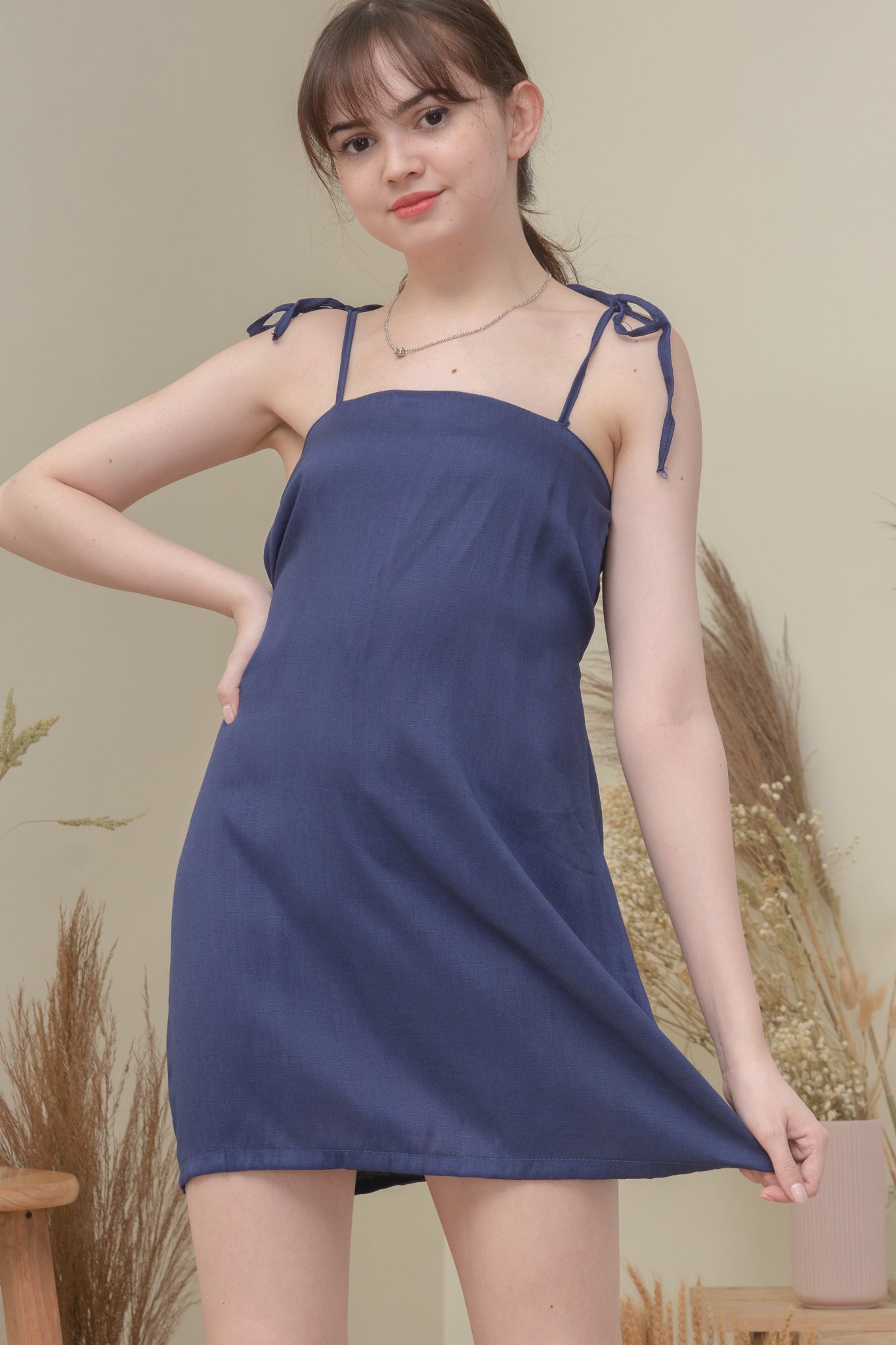 LENNON DRESS IN NAVY BLUE