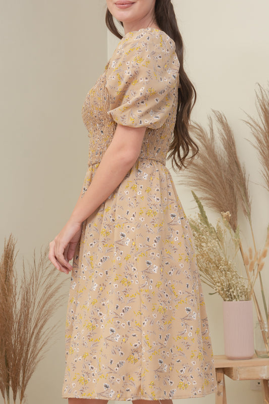 FLORENCE DRESS IN TAN