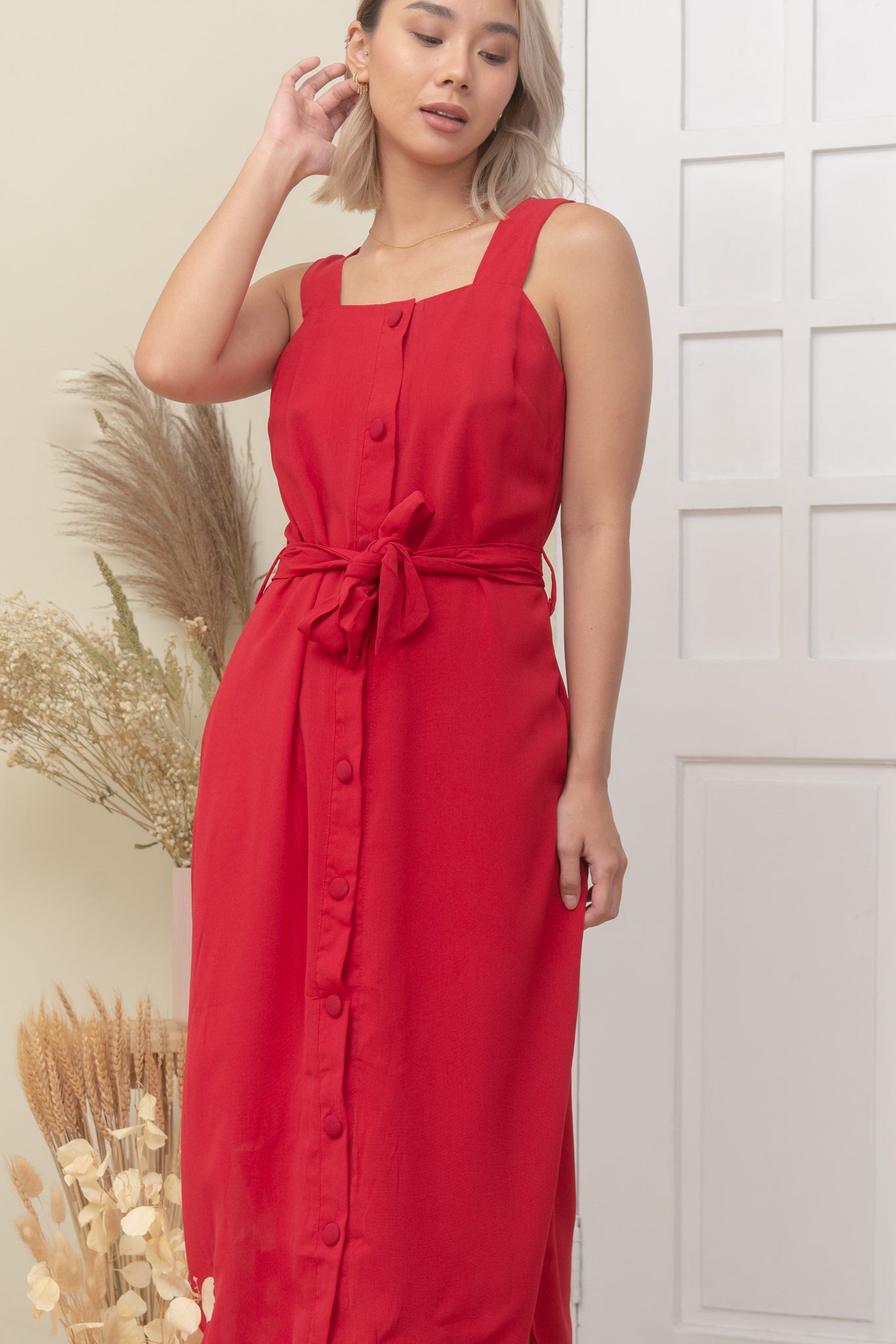 CORA DRESS IN MAROON