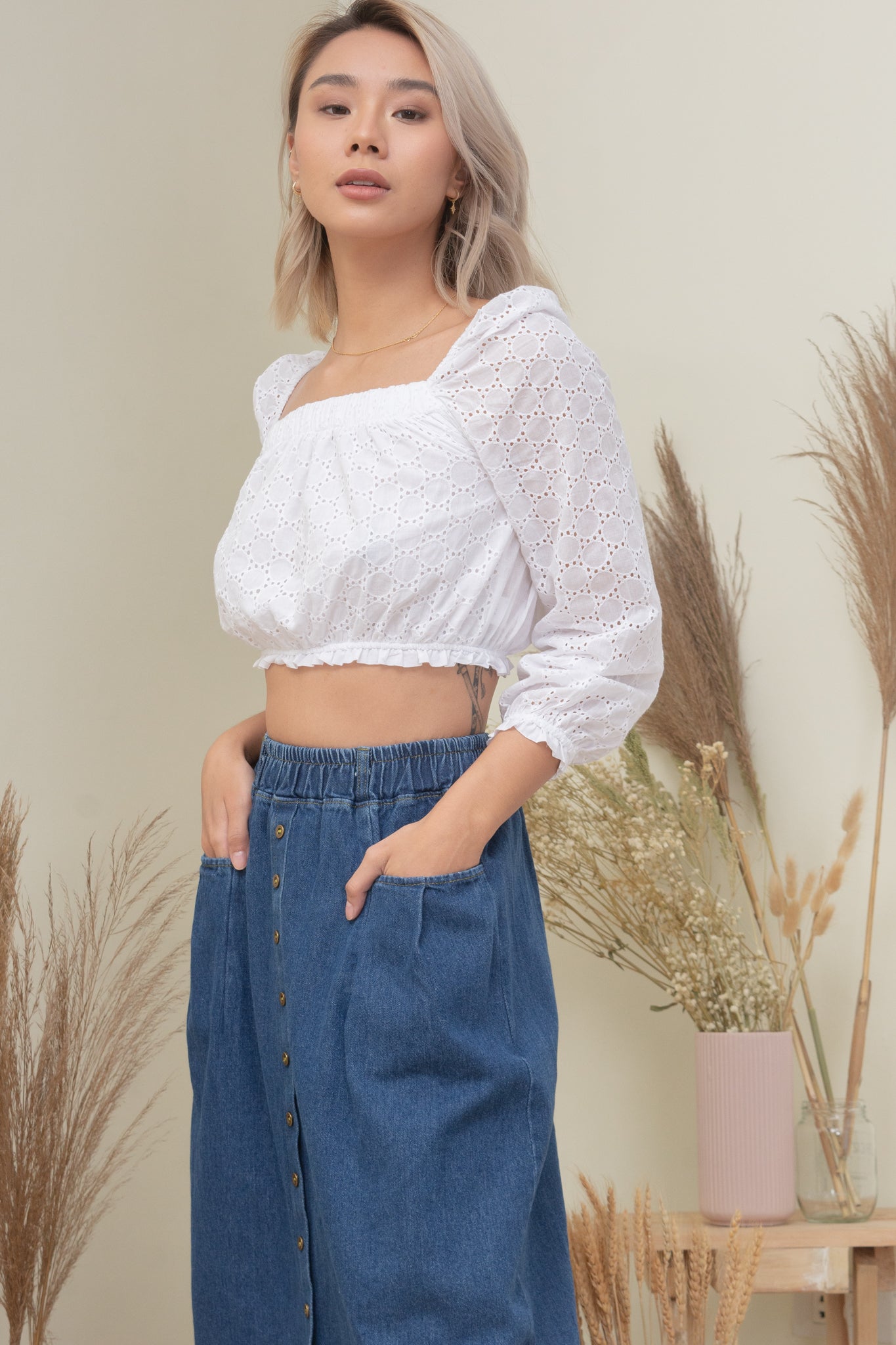 COLEEN TOP IN WHITE