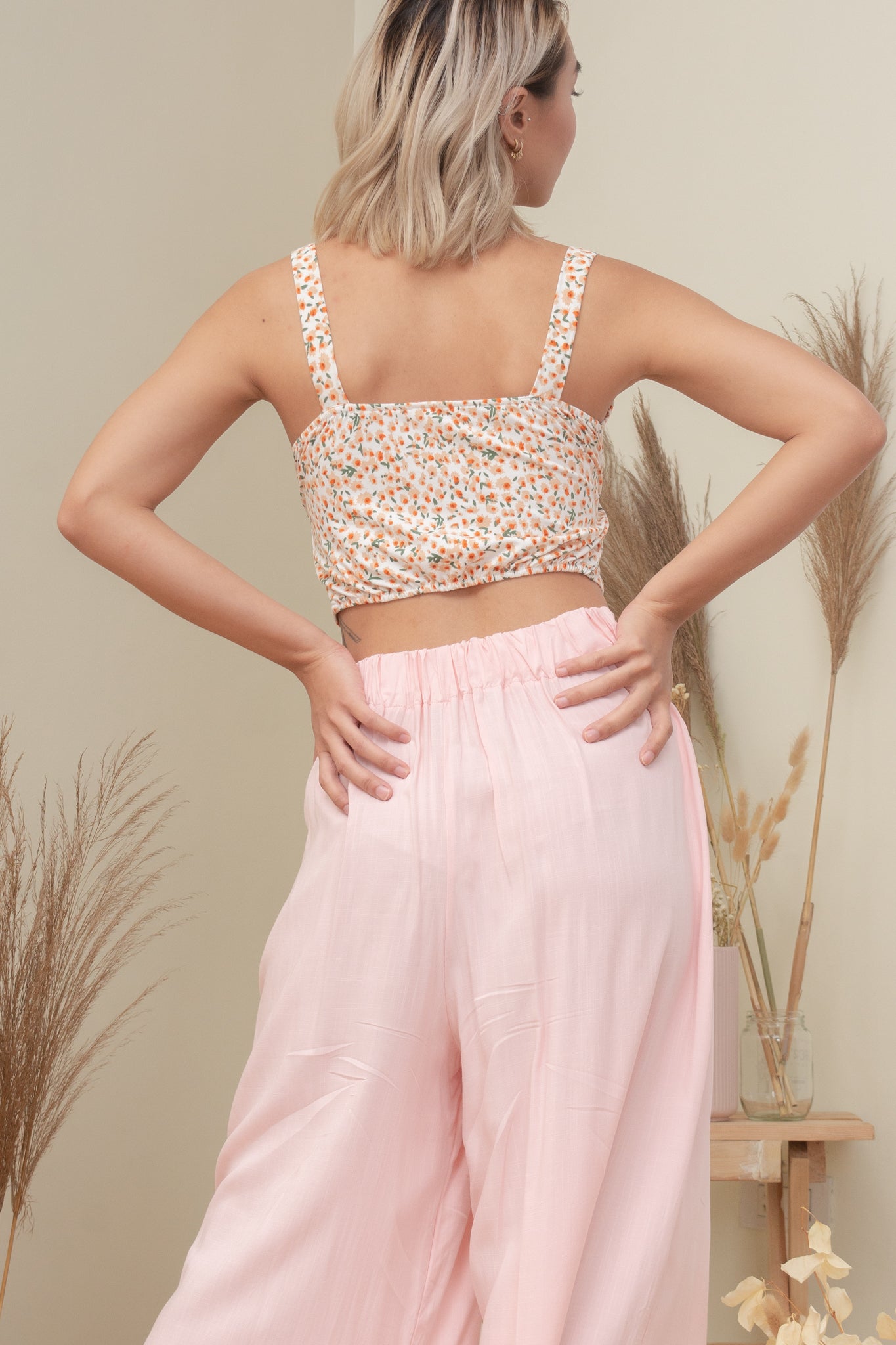 NOELLE PANTS IN BABY PINK
