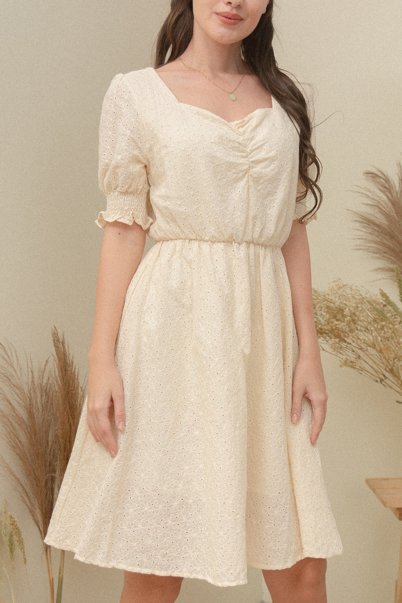LOUELLA DRESS IN CREAM
