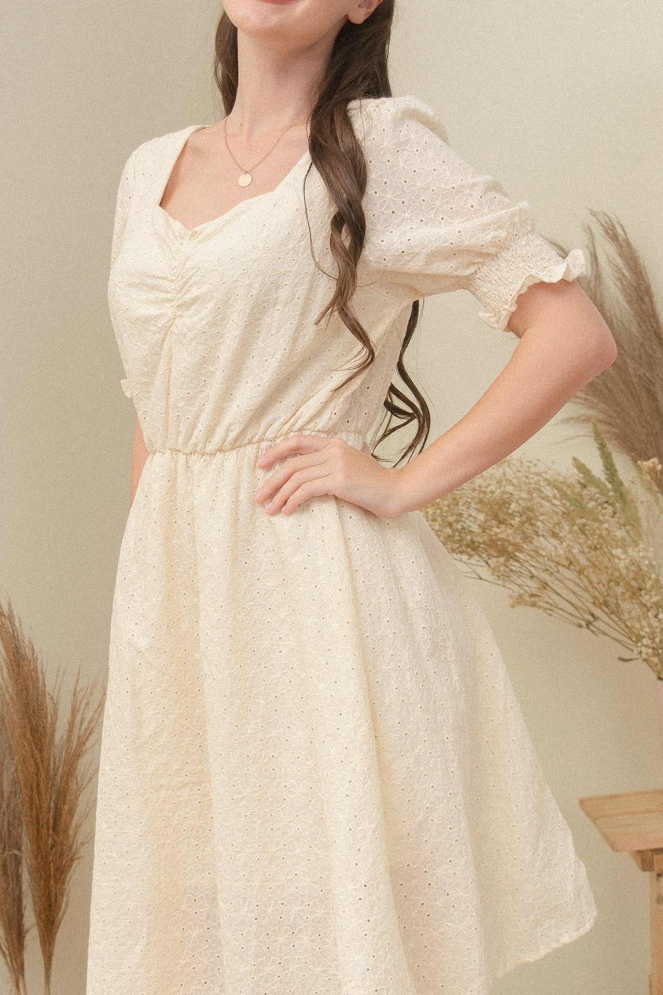 LOUELLA DRESS IN CREAM