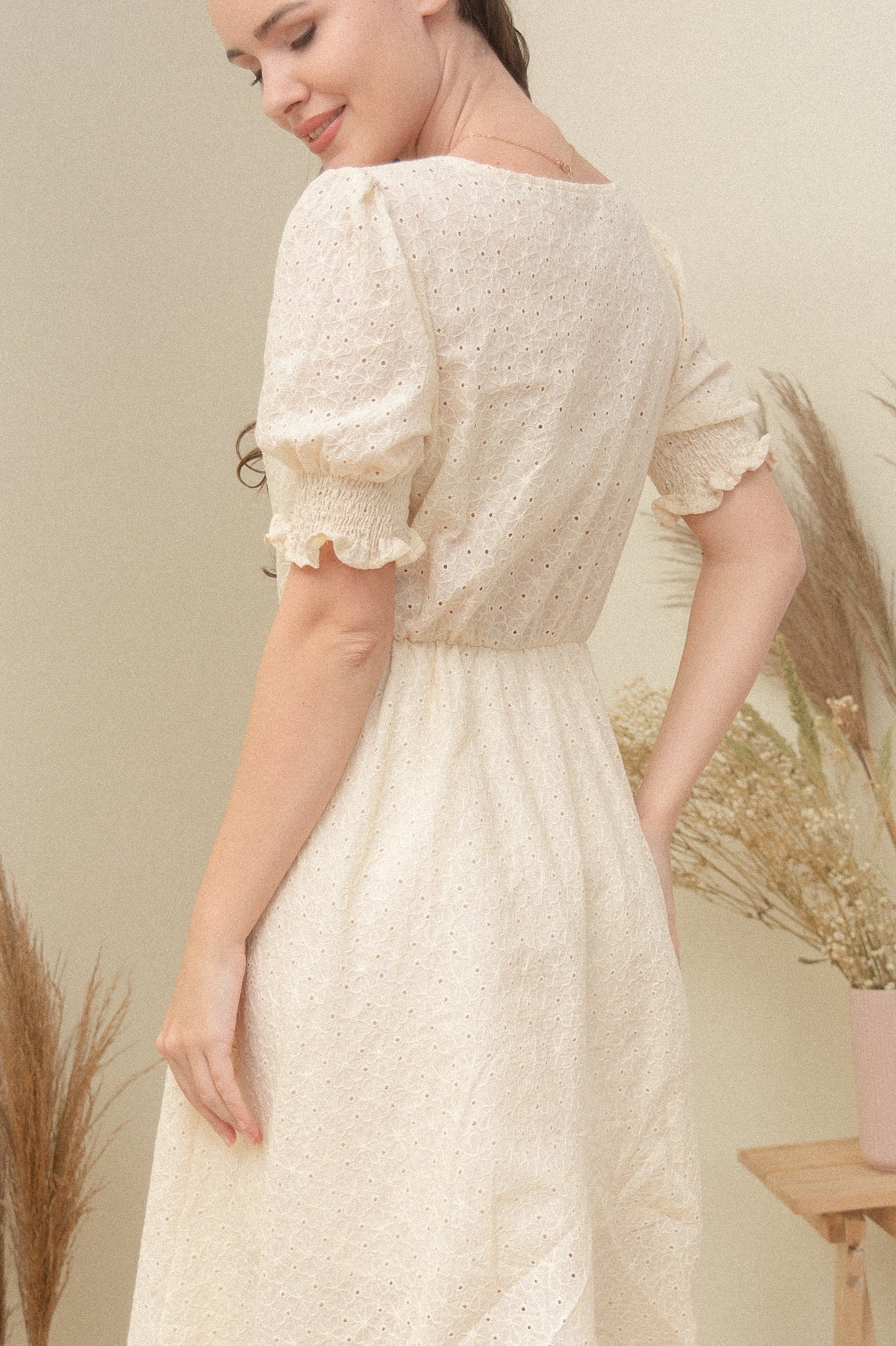 LOUELLA DRESS IN CREAM