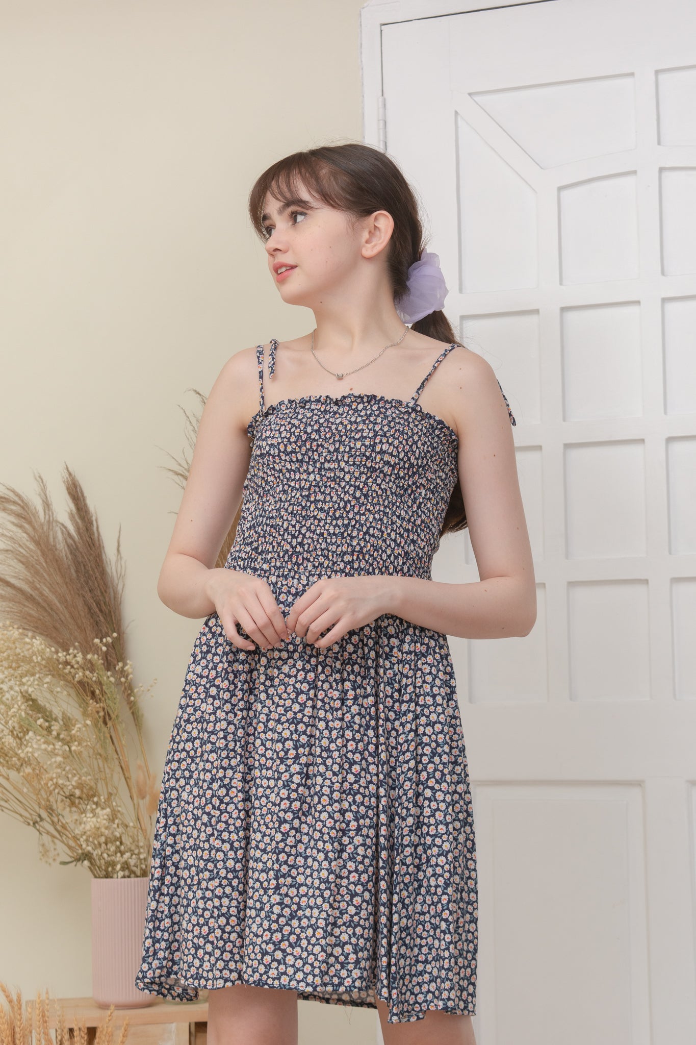 GISELLE DRESS IN NAVY BLUE