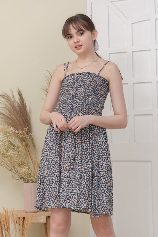 GISELLE DRESS IN NAVY BLUE