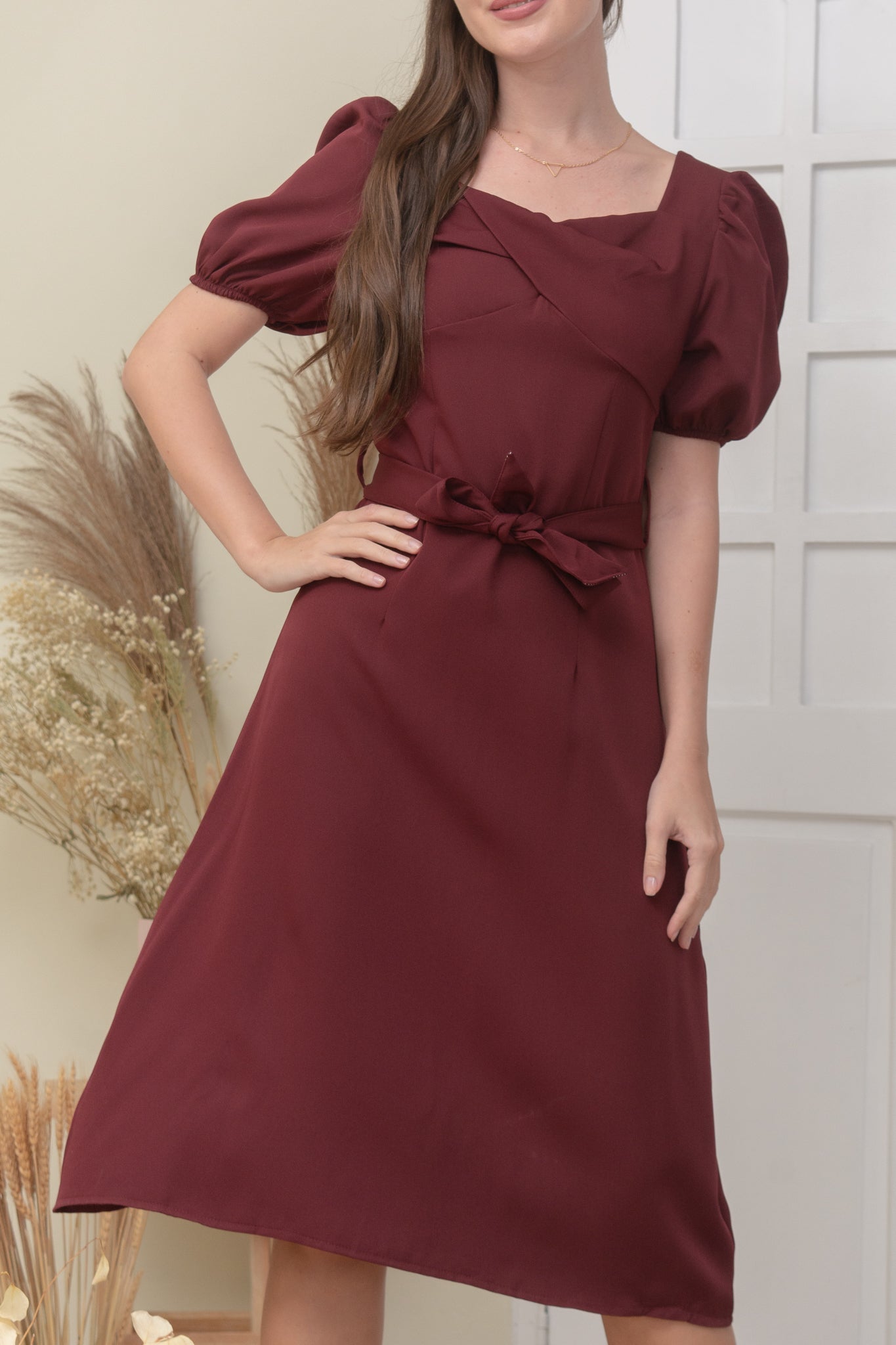 BLAKE DRESS IN MAROON