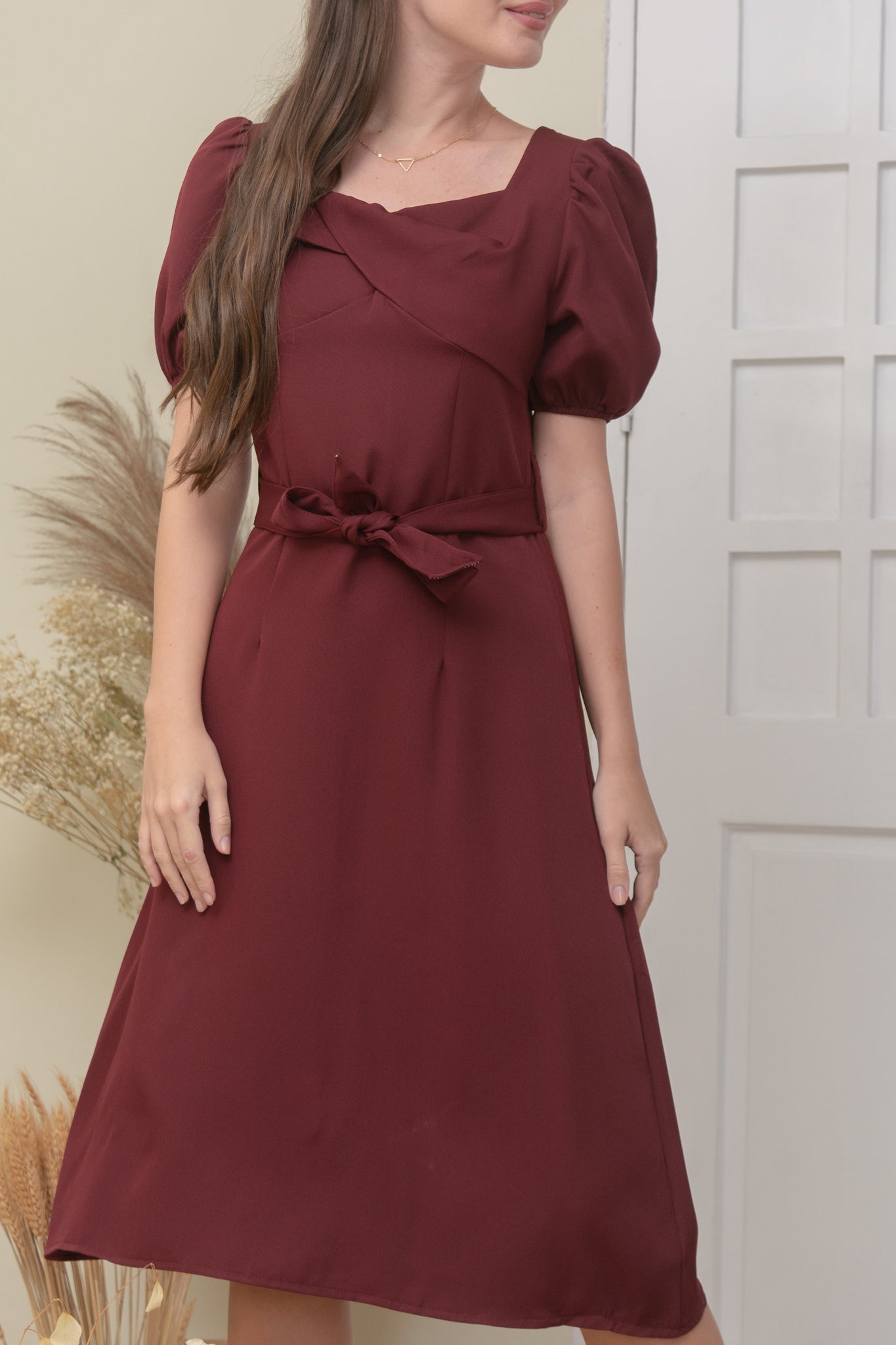 BLAKE DRESS IN MAROON